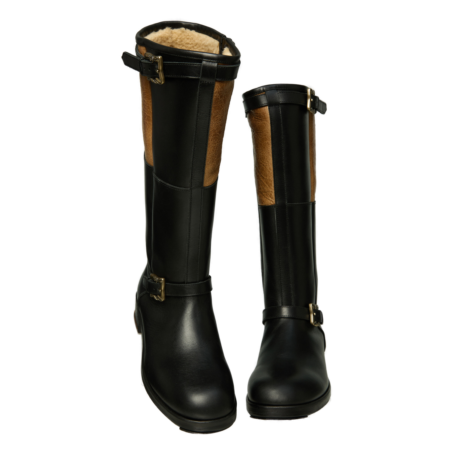 Buy Enfants Riches Déprimés men black leather boots with inserts