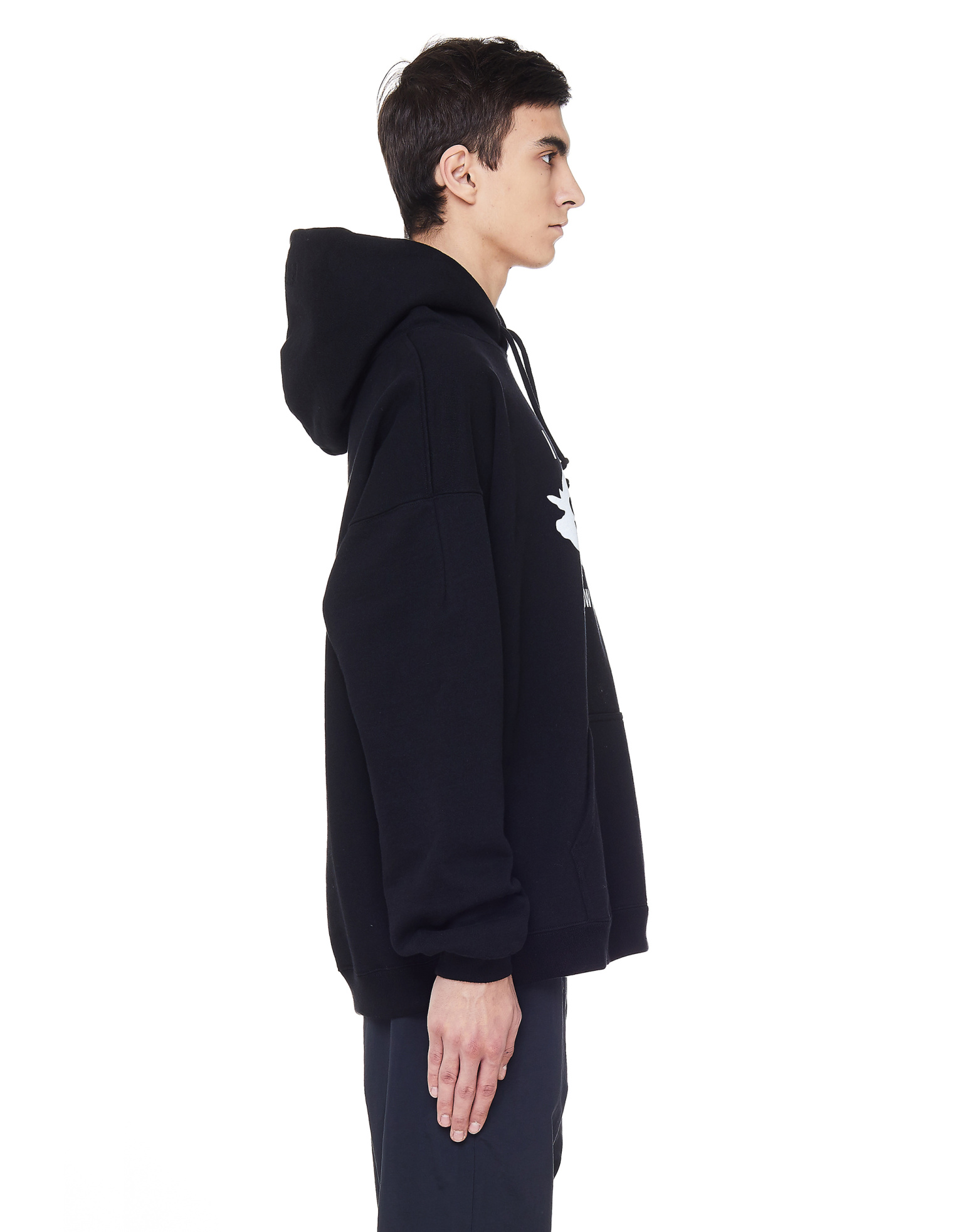 VETEMENTS HaHaHa Black Cotton Hoodie