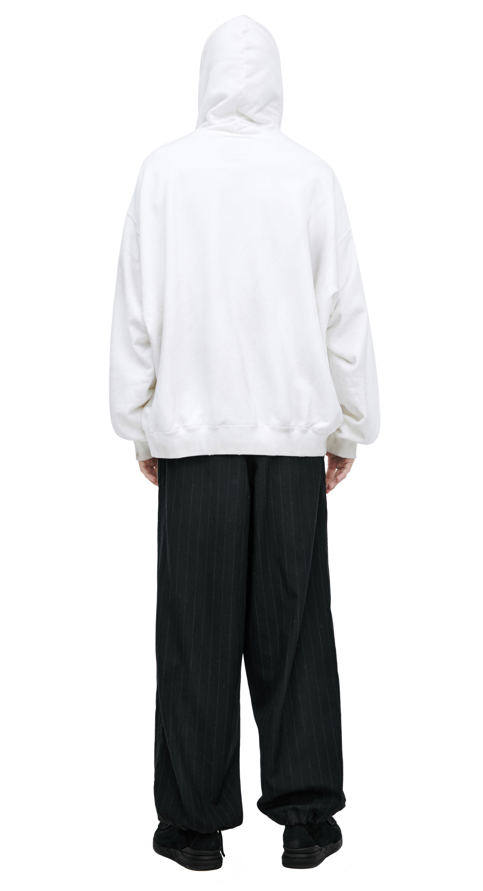 Maison Mihara Yasuhiro White zippered hoodie