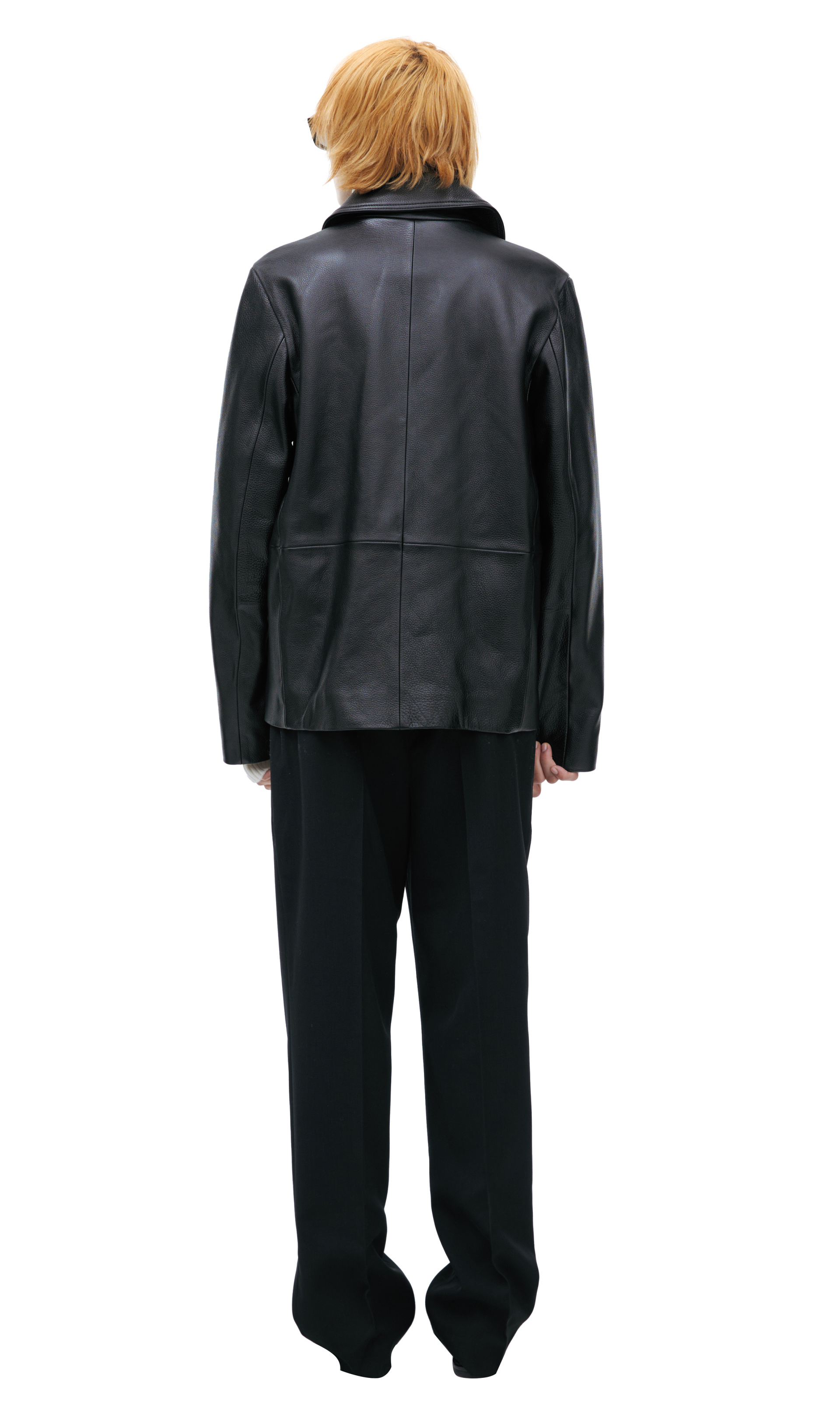 TOTEME Leather jacket with a turn-down collar