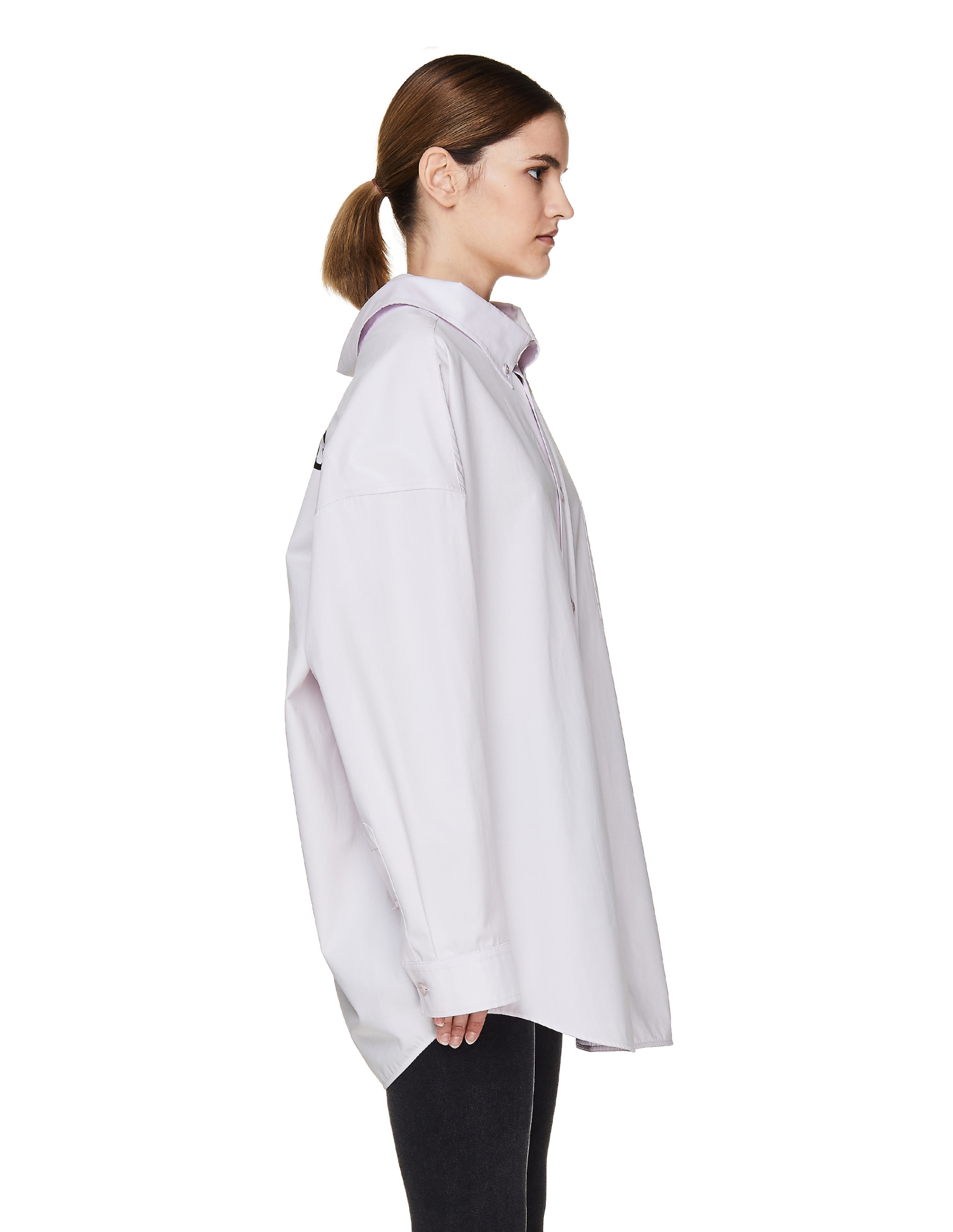 Balenciaga Pink Cotton Logo Shirt