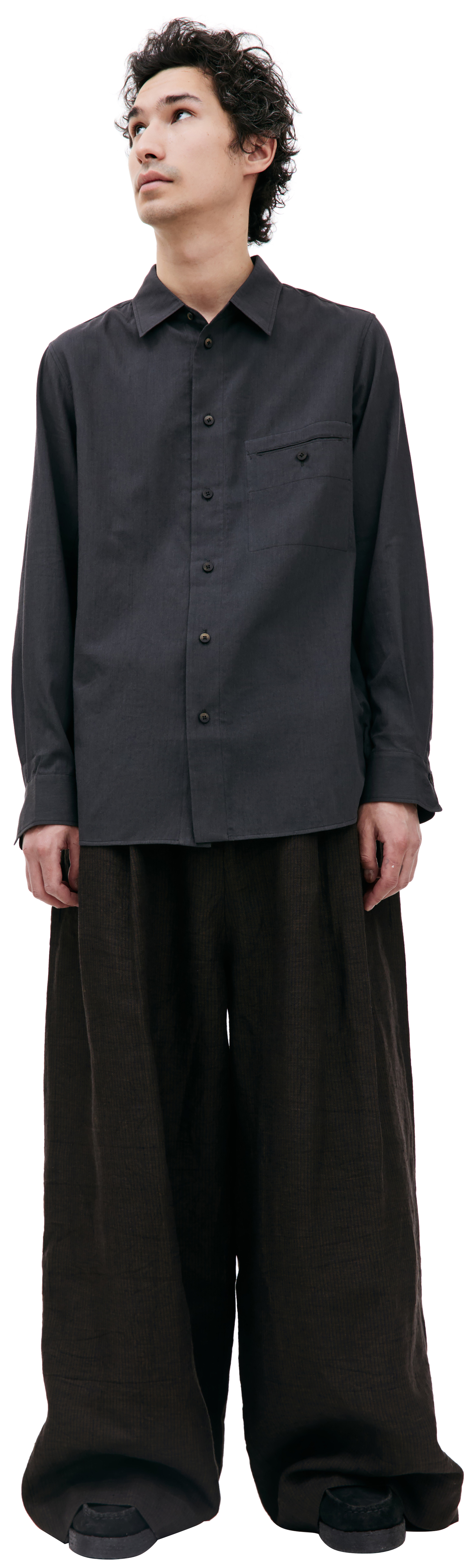 Ziggy Chen Grey cotton shirt