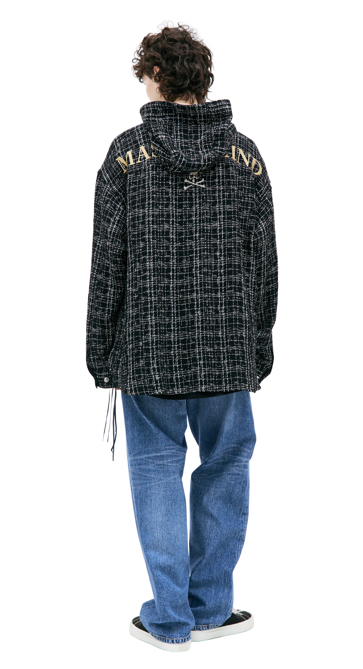Mastermind WORLD Checkered hooded shirt