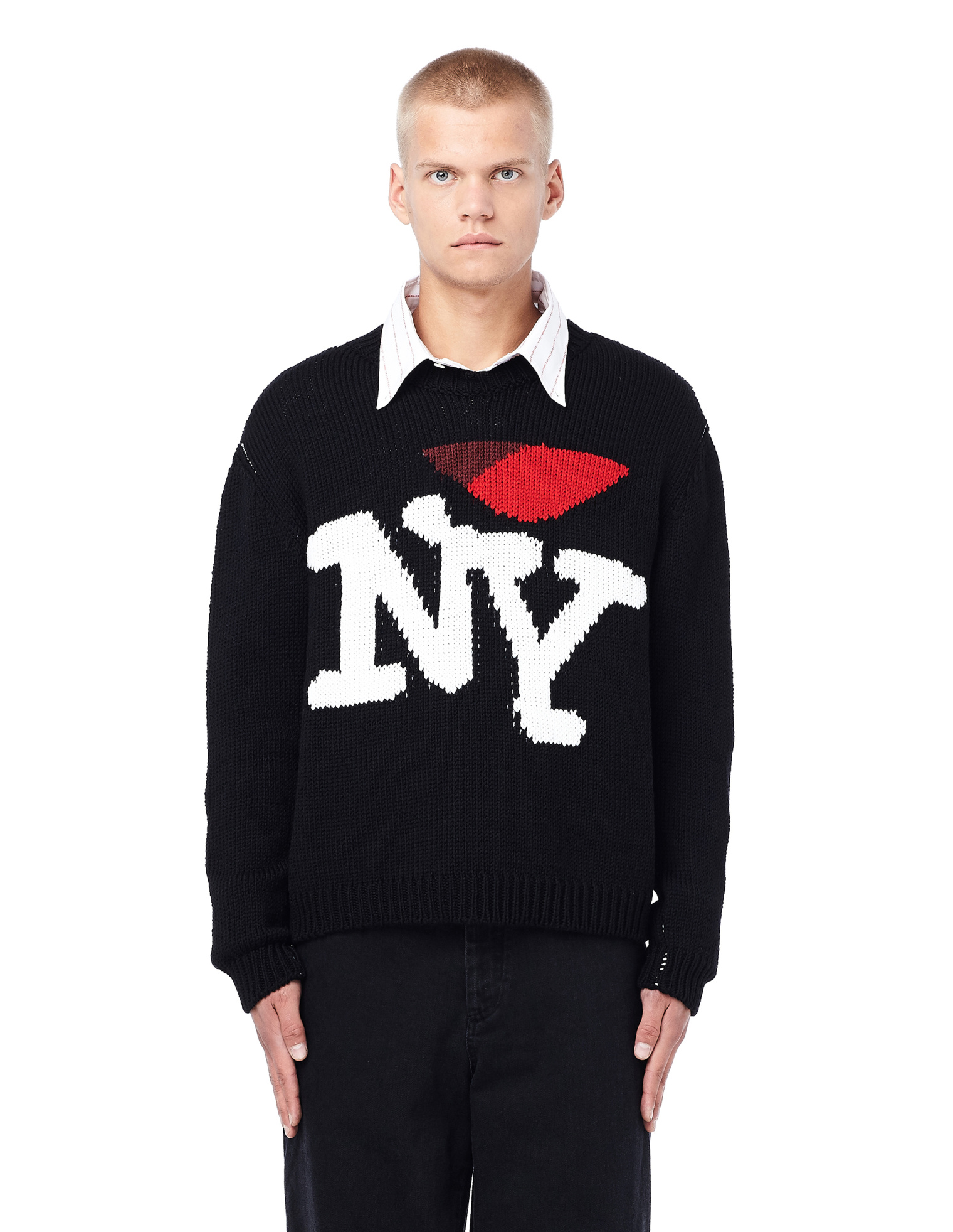 Raf Simons I <3 NY Intarsia Wool Sweater