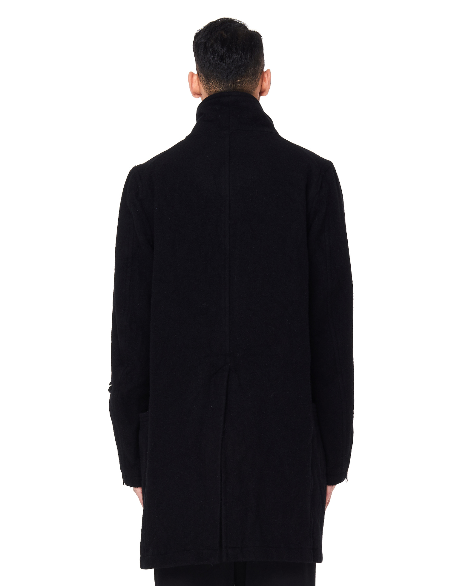 The Viridi-Anne Black Wool Coat