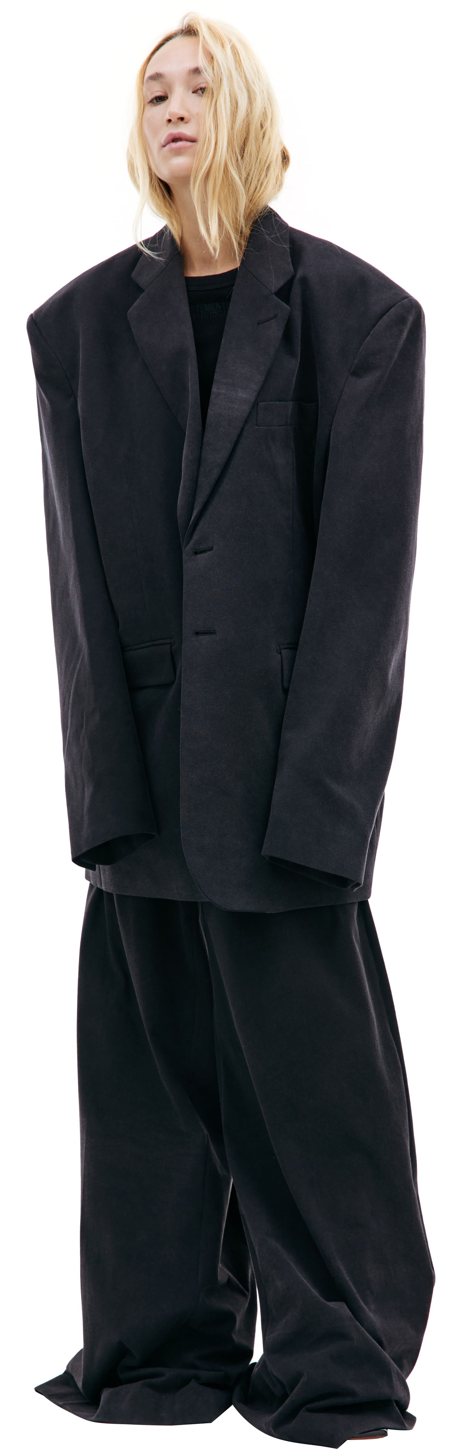 VETEMENTS Оверсайз пиджак из выстиранного хлопка