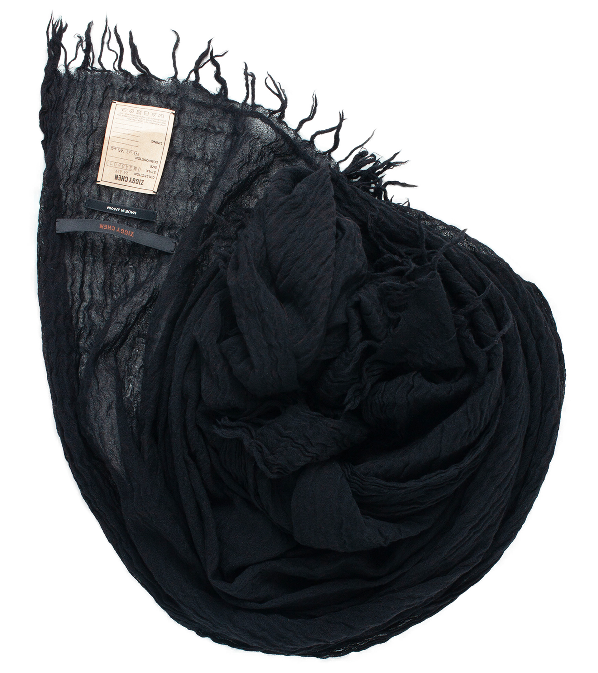 Ziggy Chen Wool logo scarf