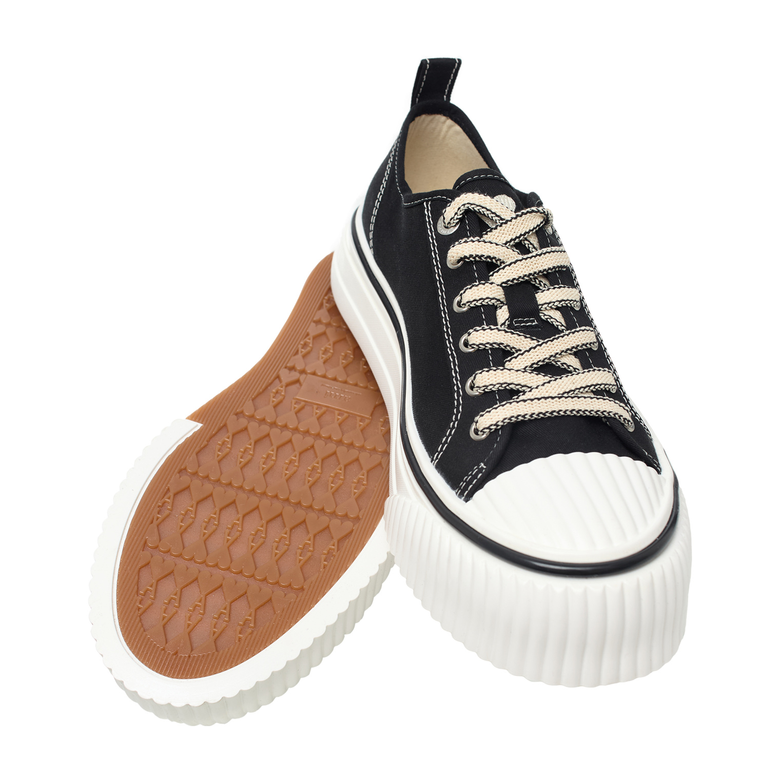 AMI PARIS Textile platform sneakers