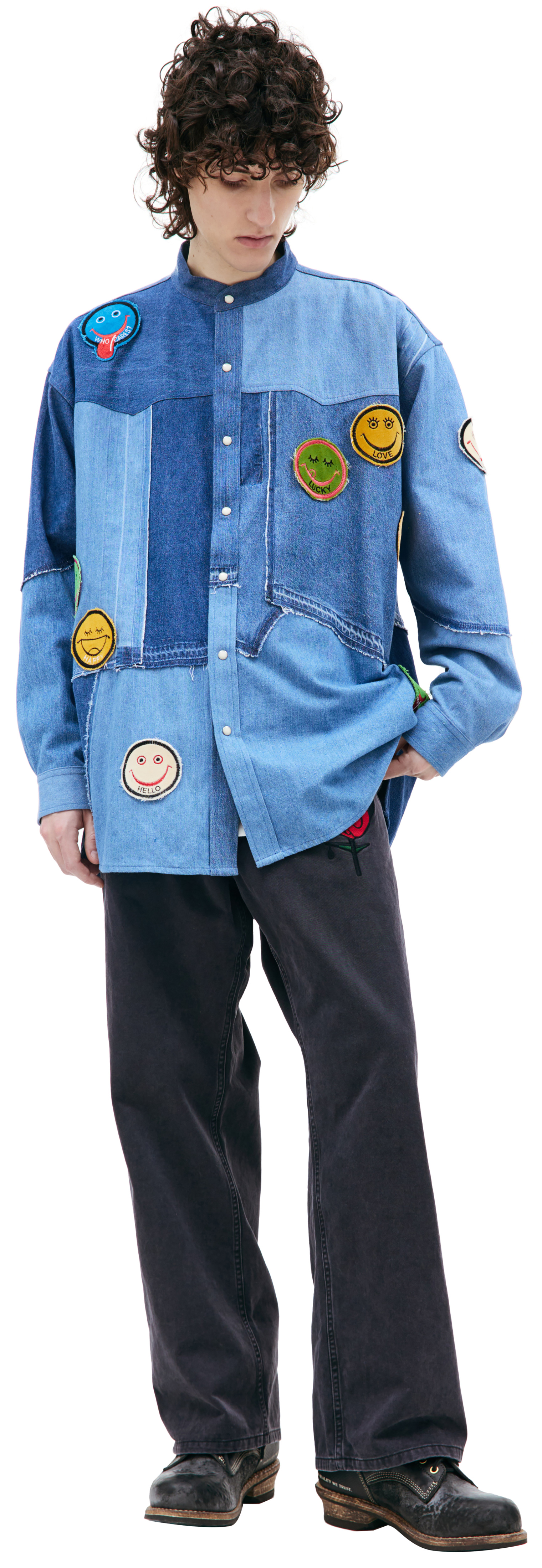 Children of the discordance Patchwork denim shirt