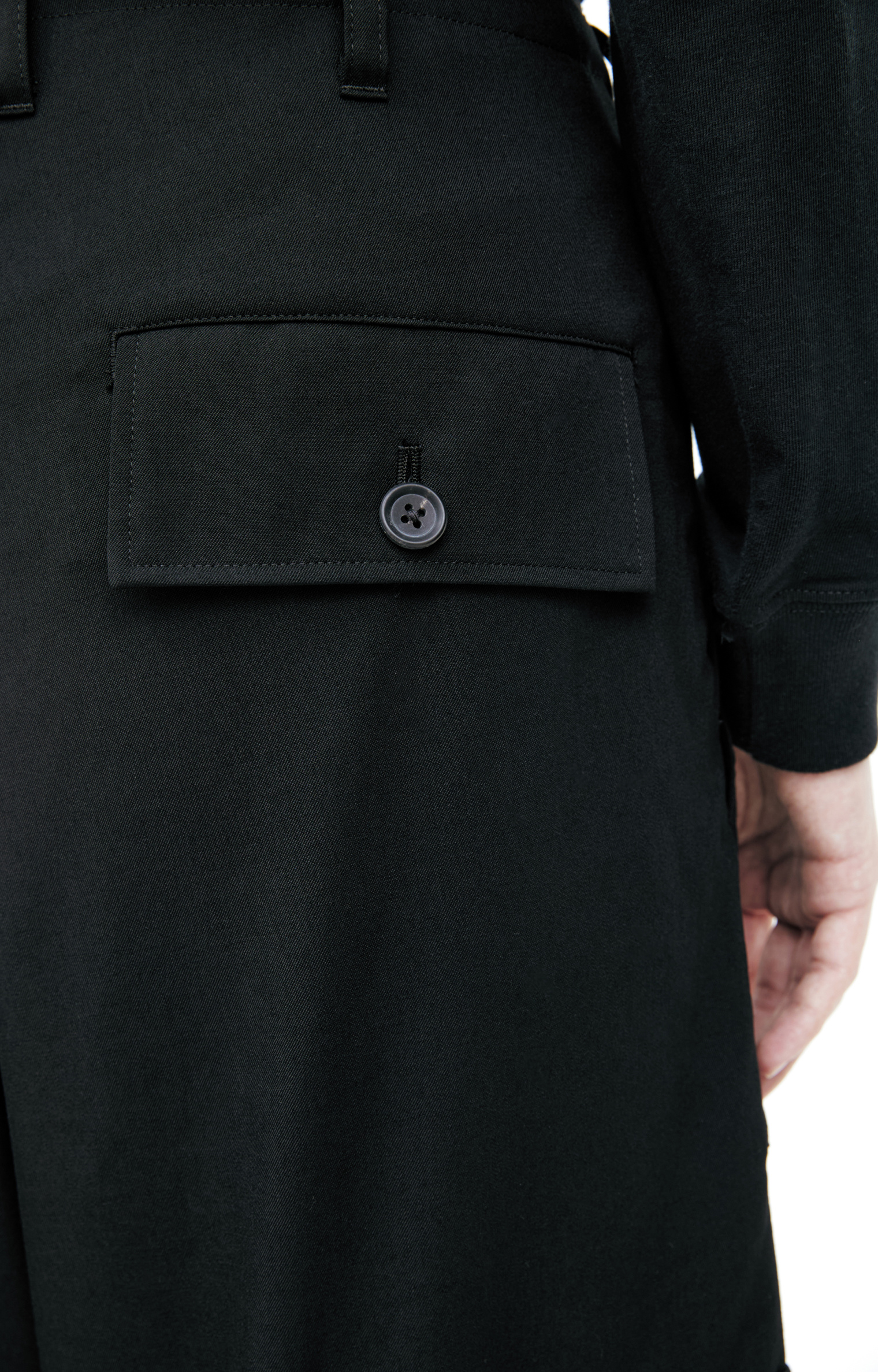 Yohji Yamamoto Black cargo trousers