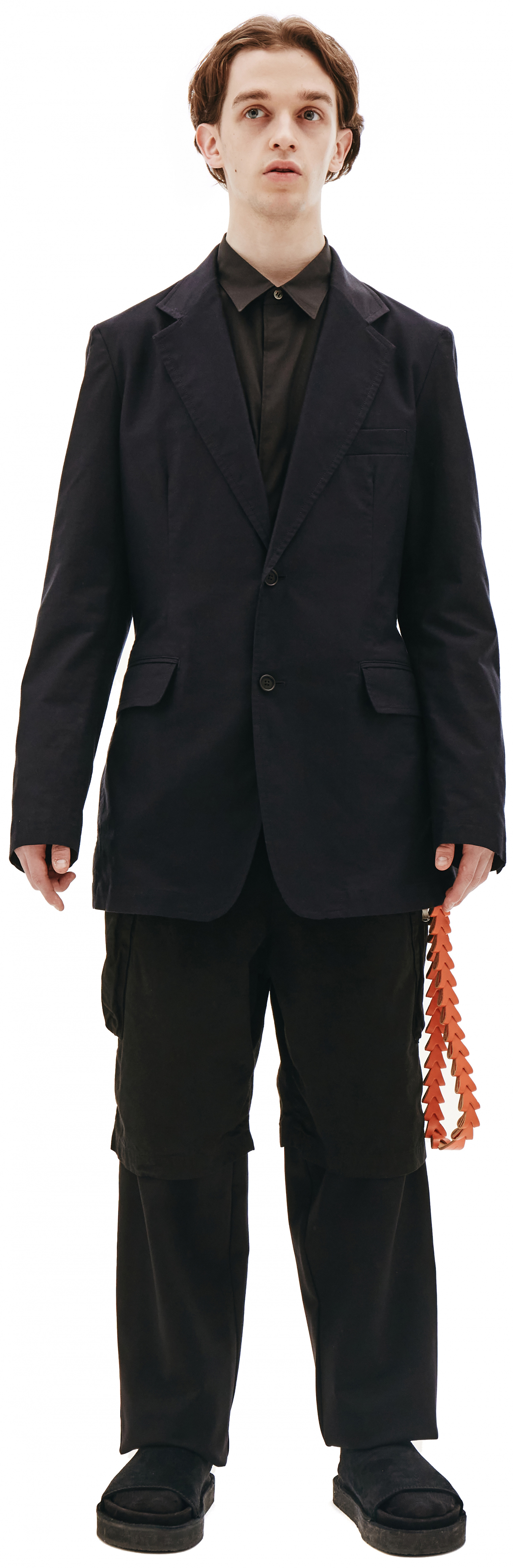 Yohji Yamamoto Синий однобортный пиджак