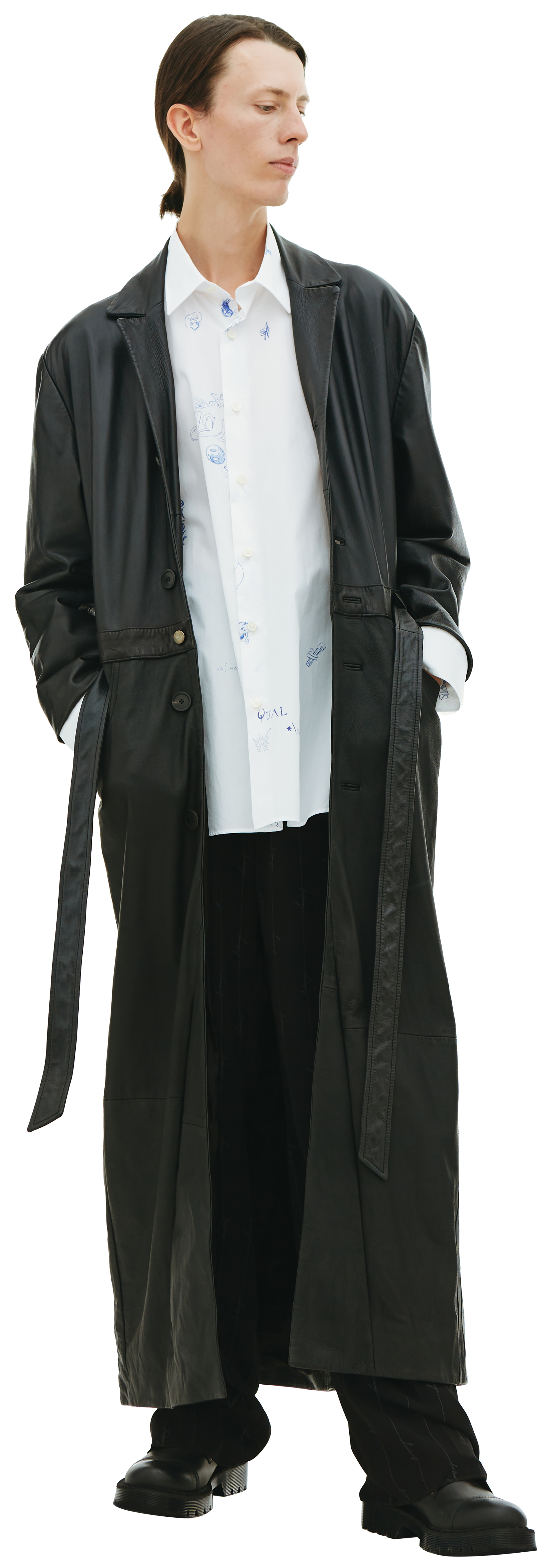 Balenciaga Long leather coat