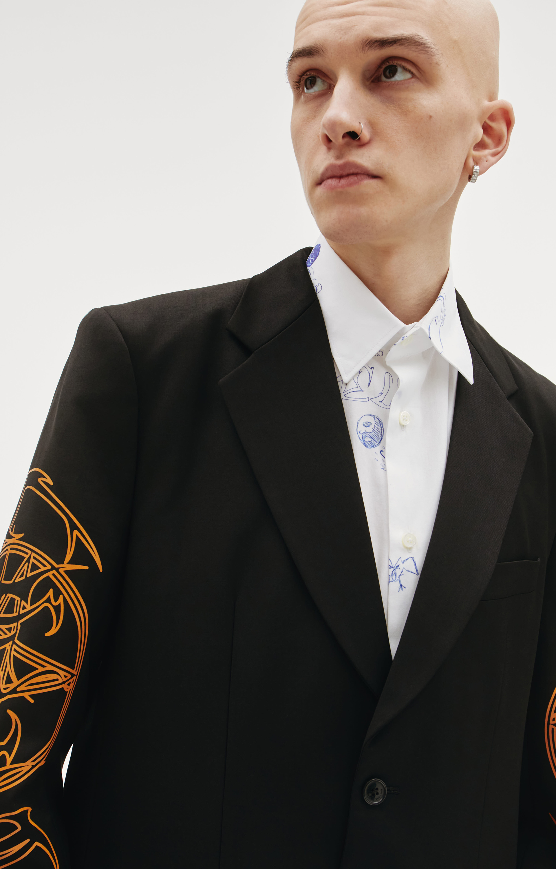 VETEMENTS Trible-print oversized blazer