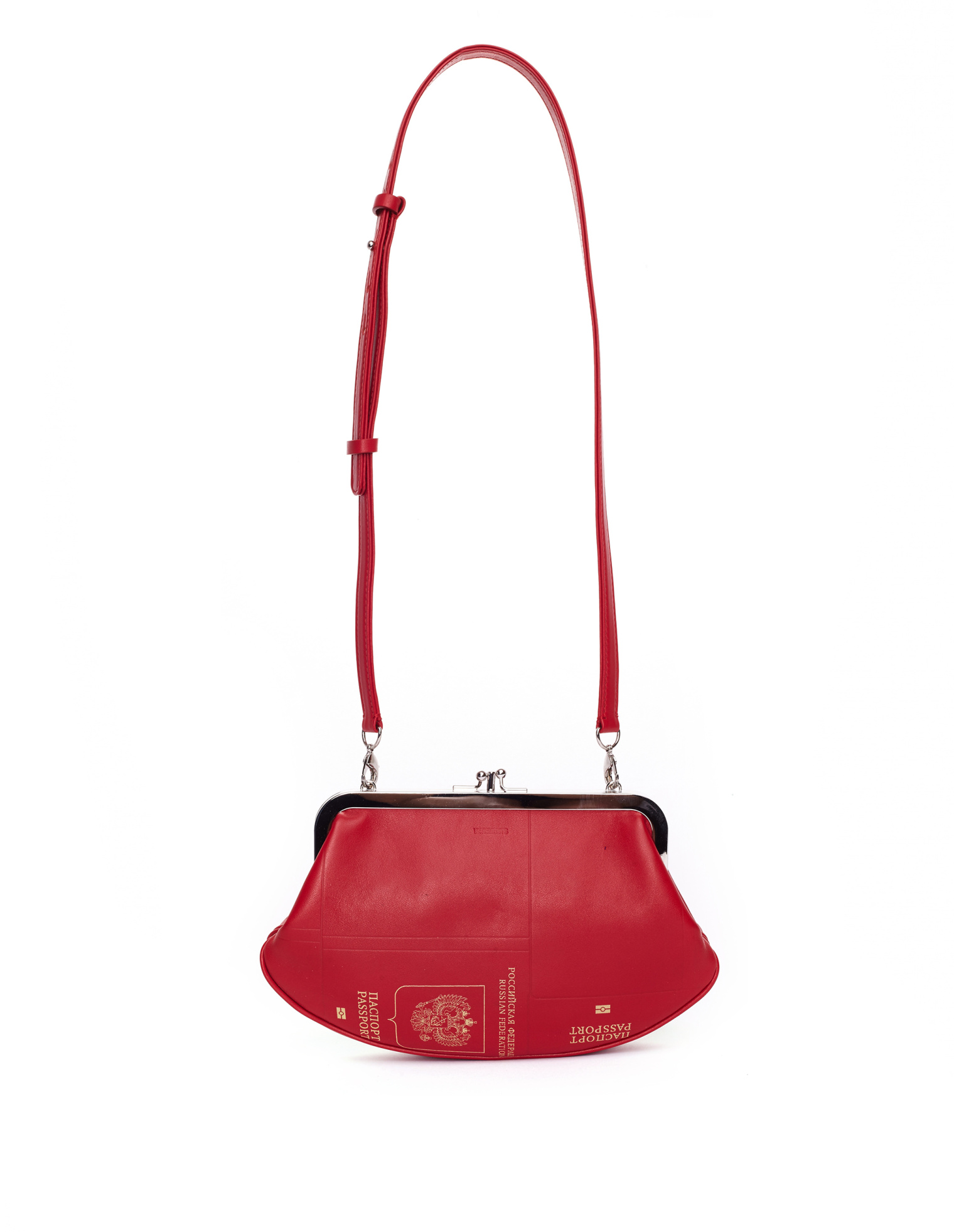 VETEMENTS Russian Passport Printed Leather Bag