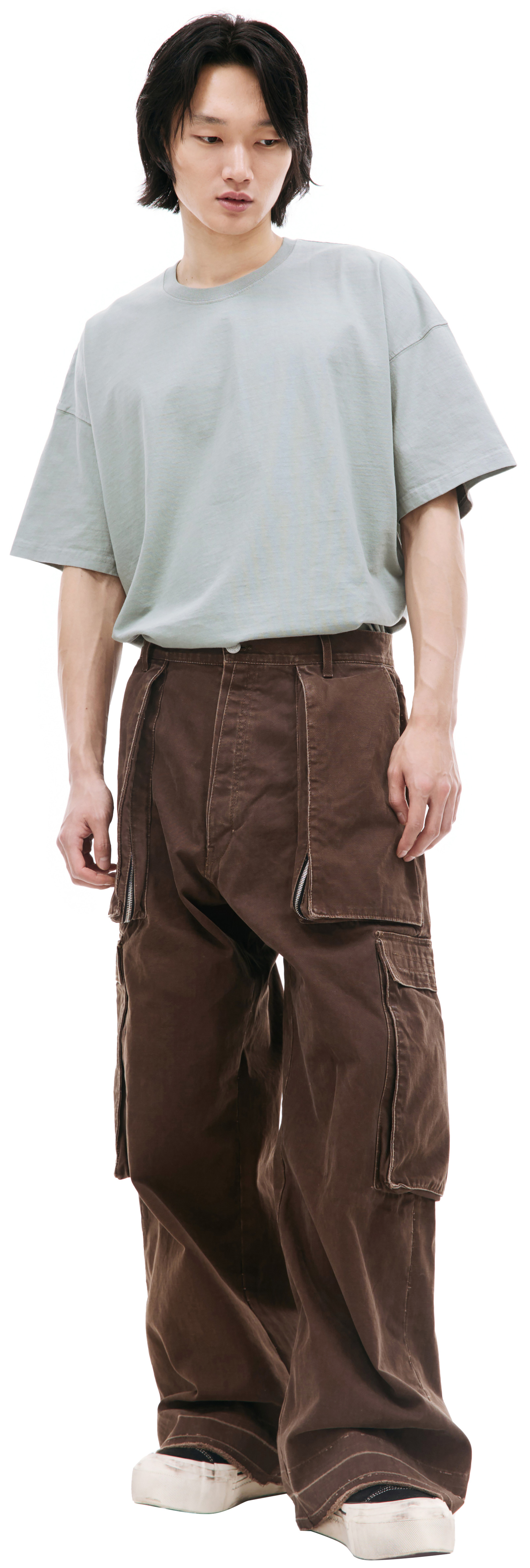 B1ARCHIVE Brown wide leg cargo jeans