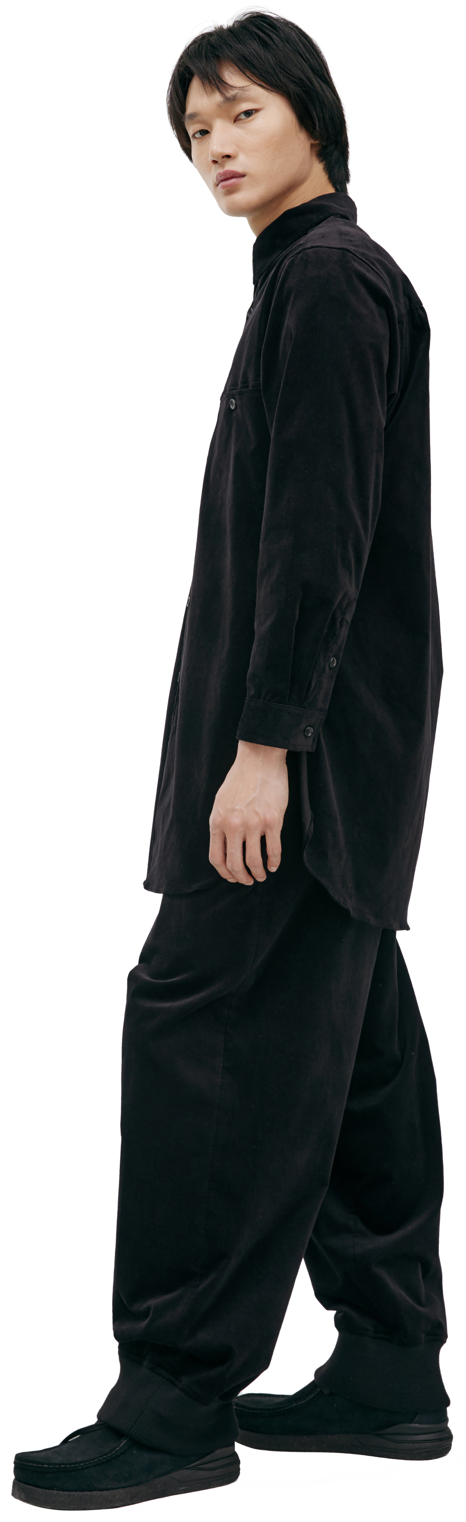 Yohji Yamamoto Black velour shirt