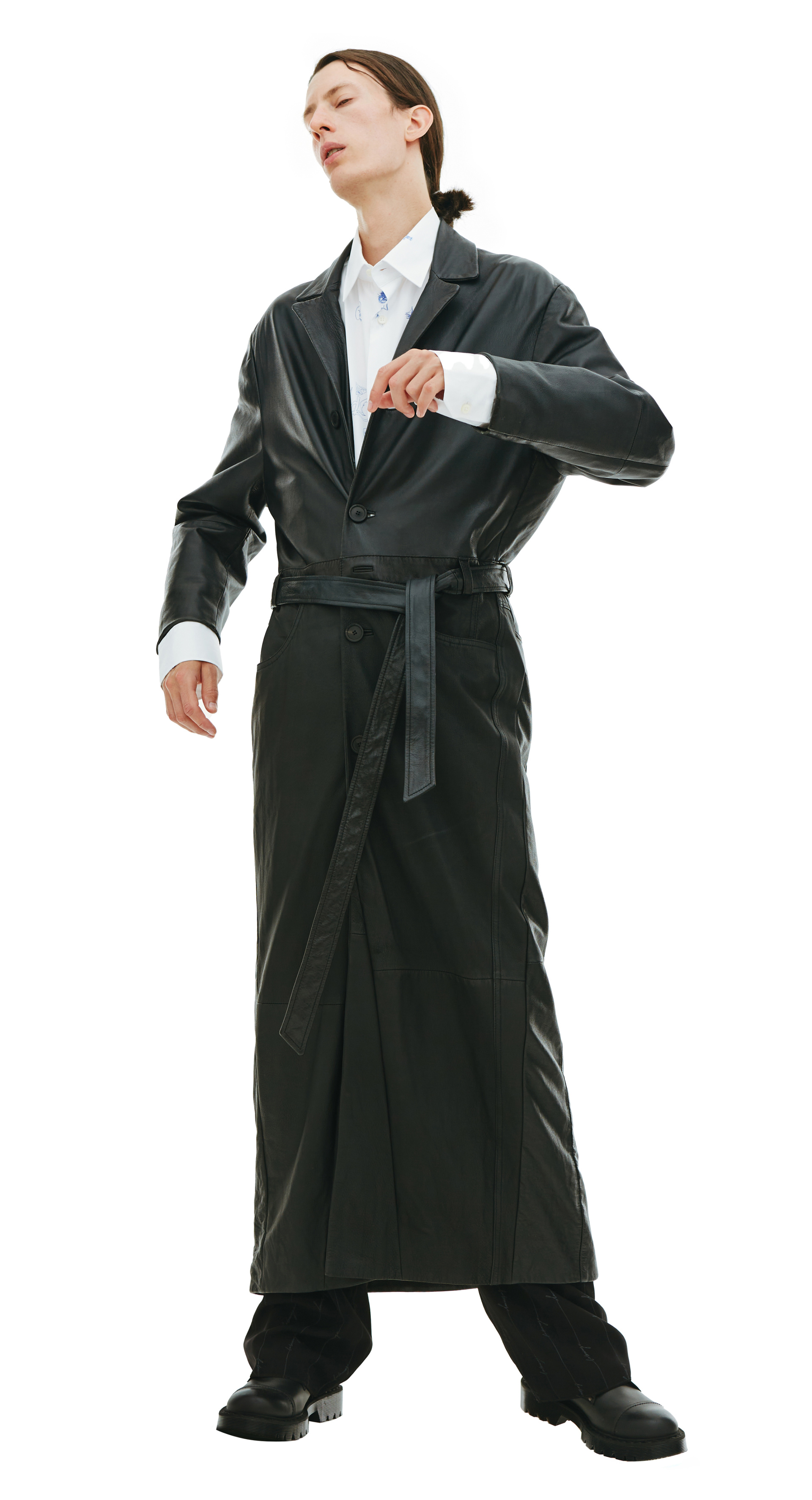 Balenciaga Long leather coat