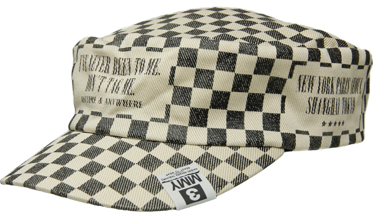 Buy Maison Mihara Yasuhiro men multicolor check-pattern cap for