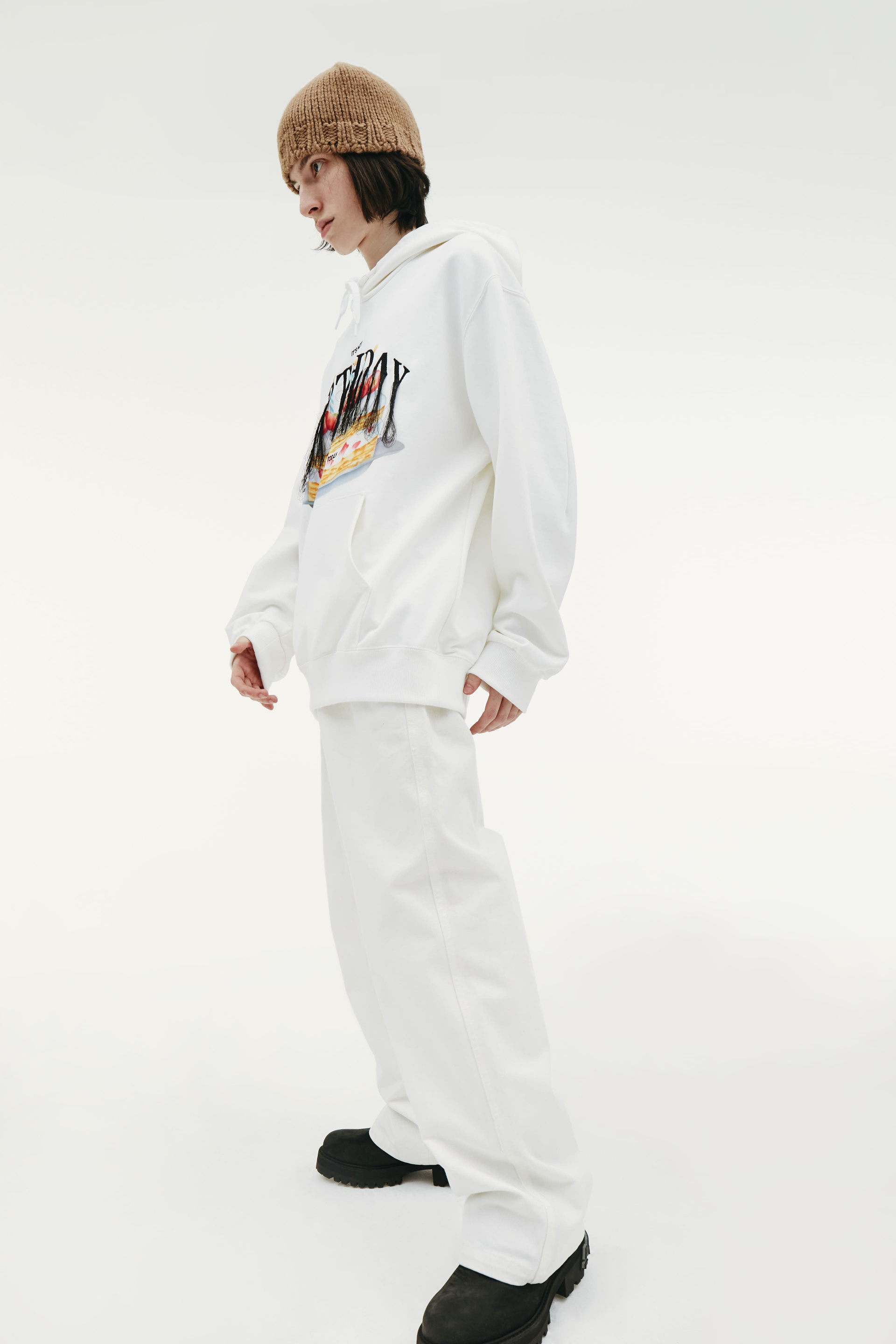 Doublet White Embroidered Birthday Hoodie