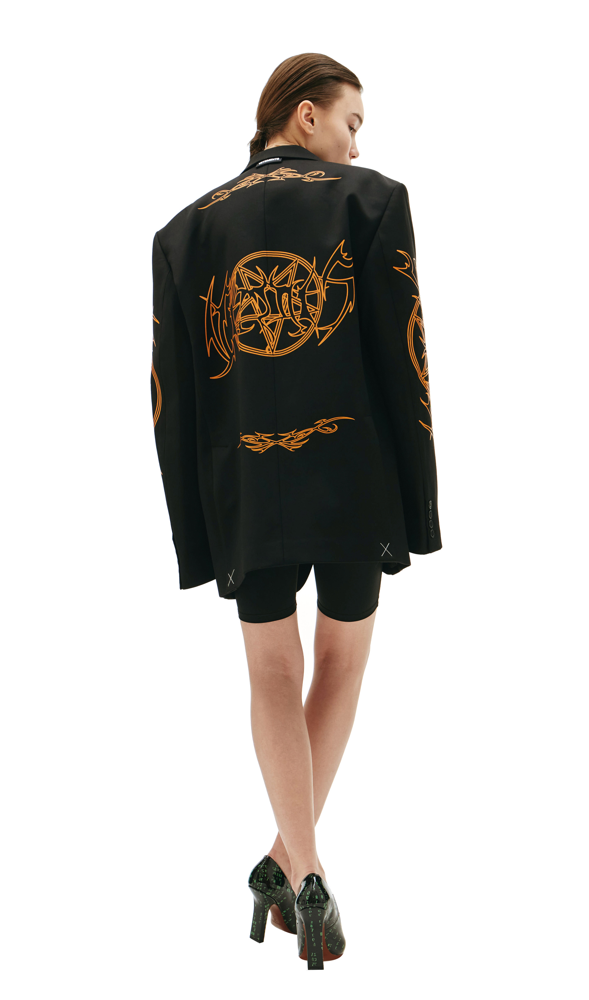 VETEMENTS Trible-print oversized blazer