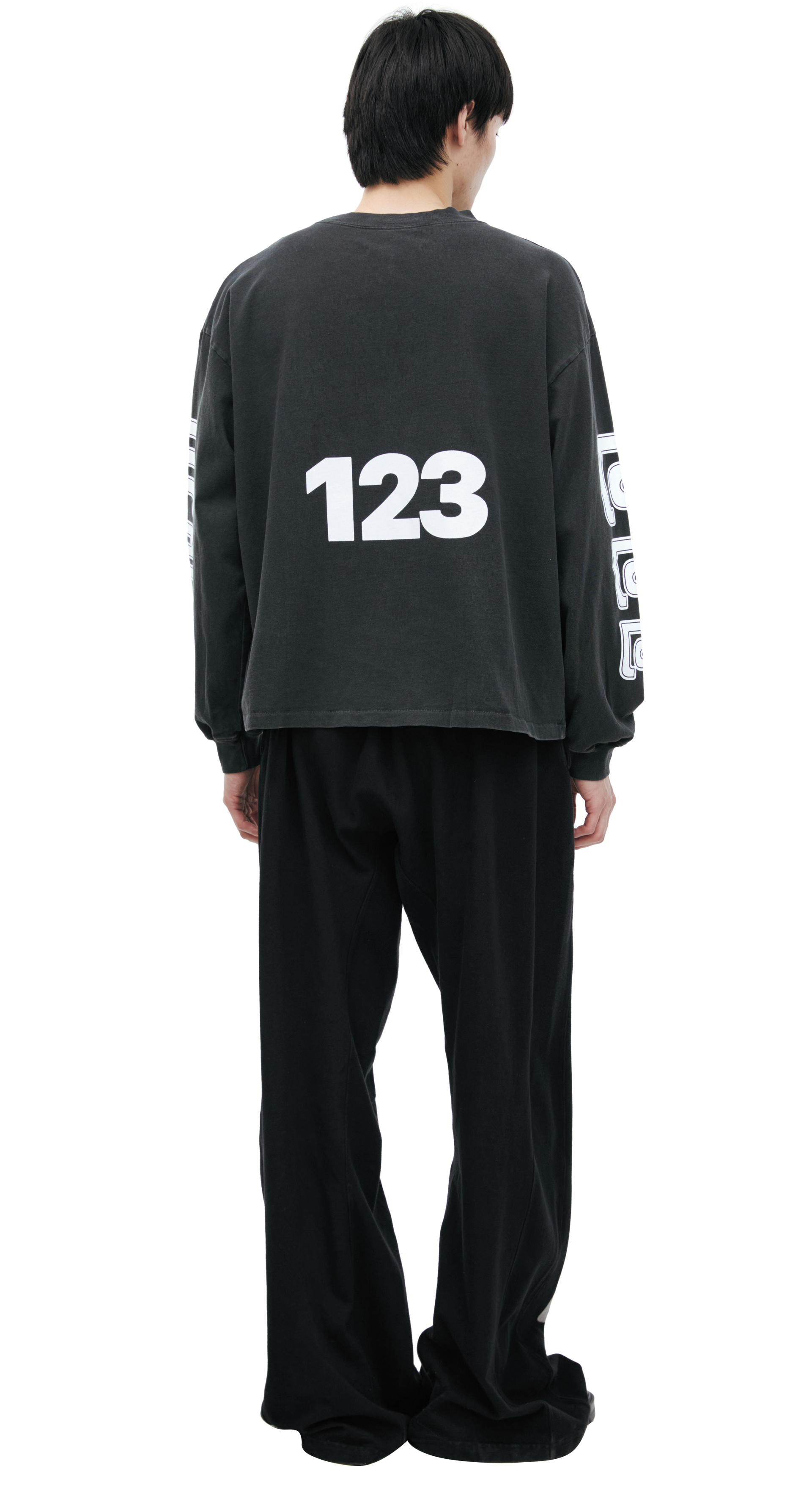 RRR123 Dark gray printed longsleeve