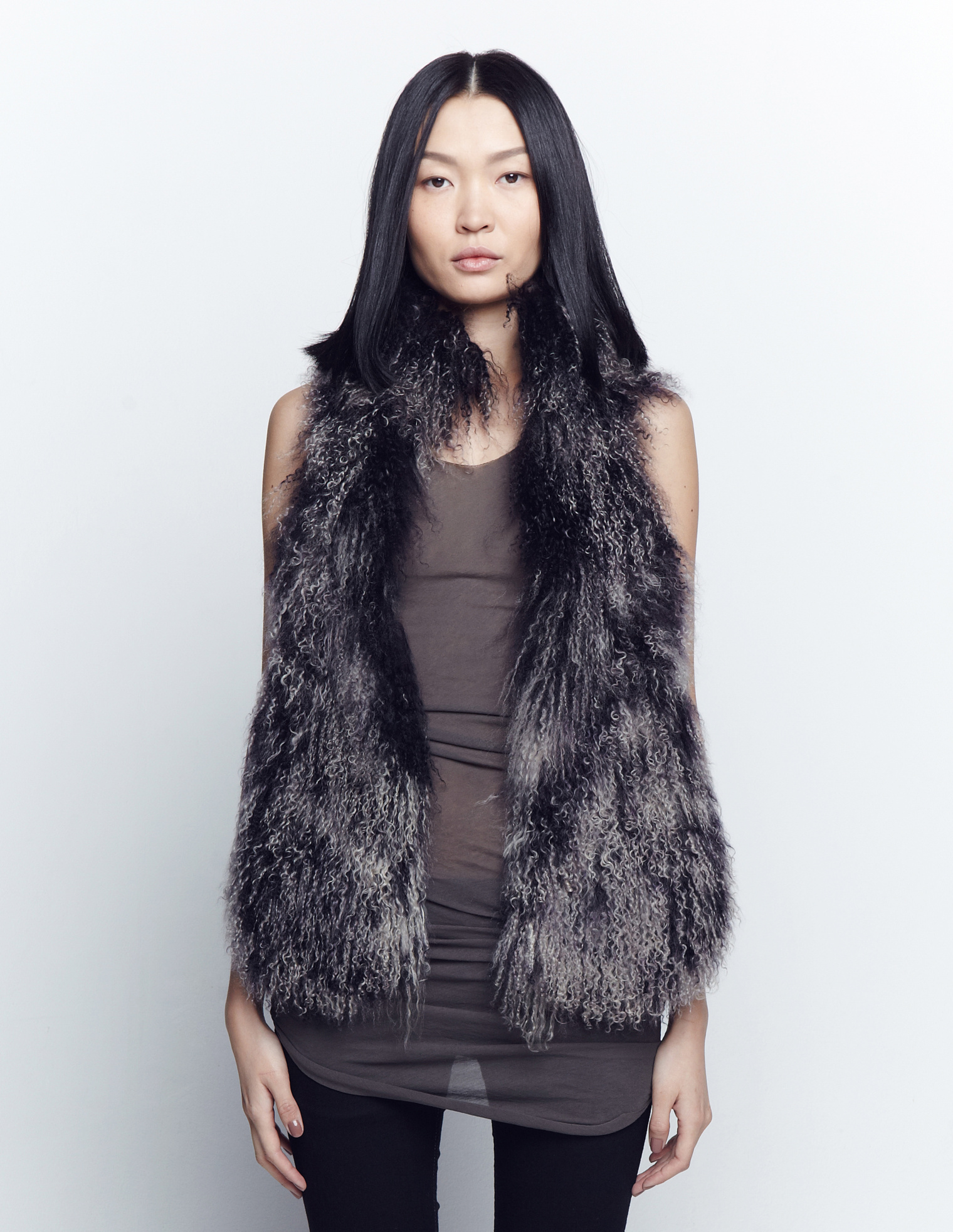 If Six Was Nine Sheep fur vest