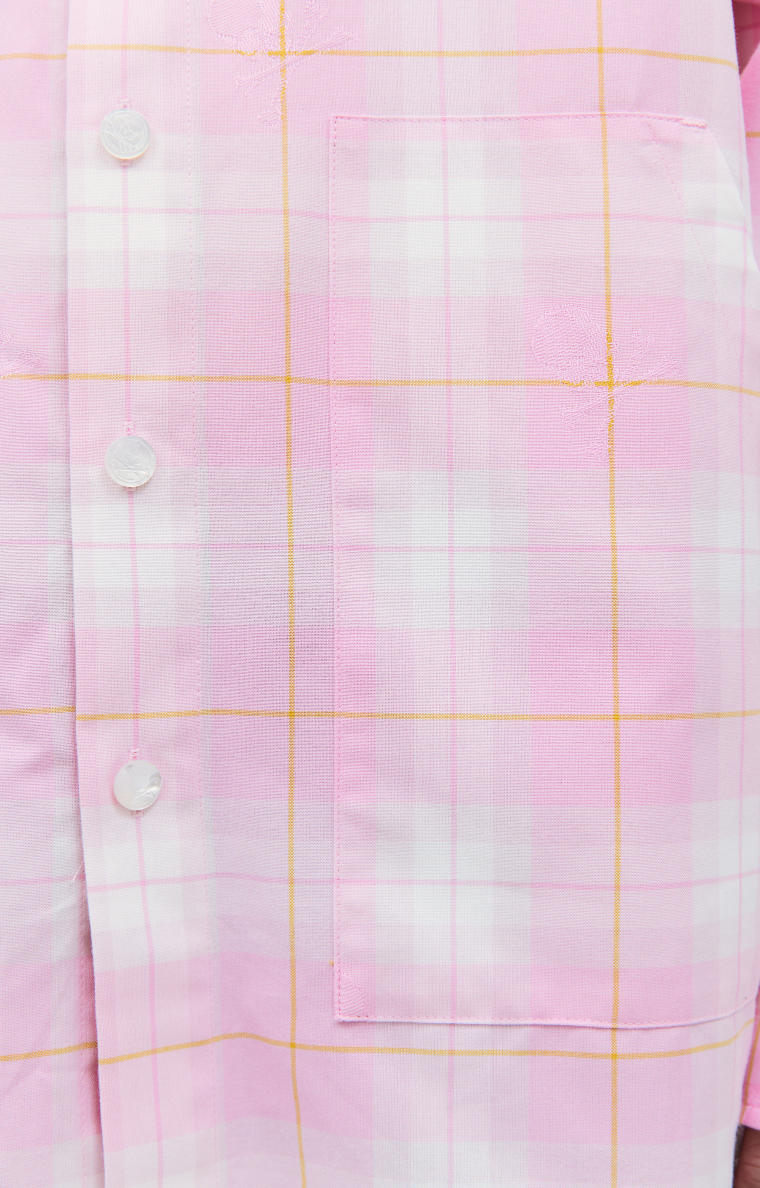 Mastermind WORLD Embroidered plaid shirt