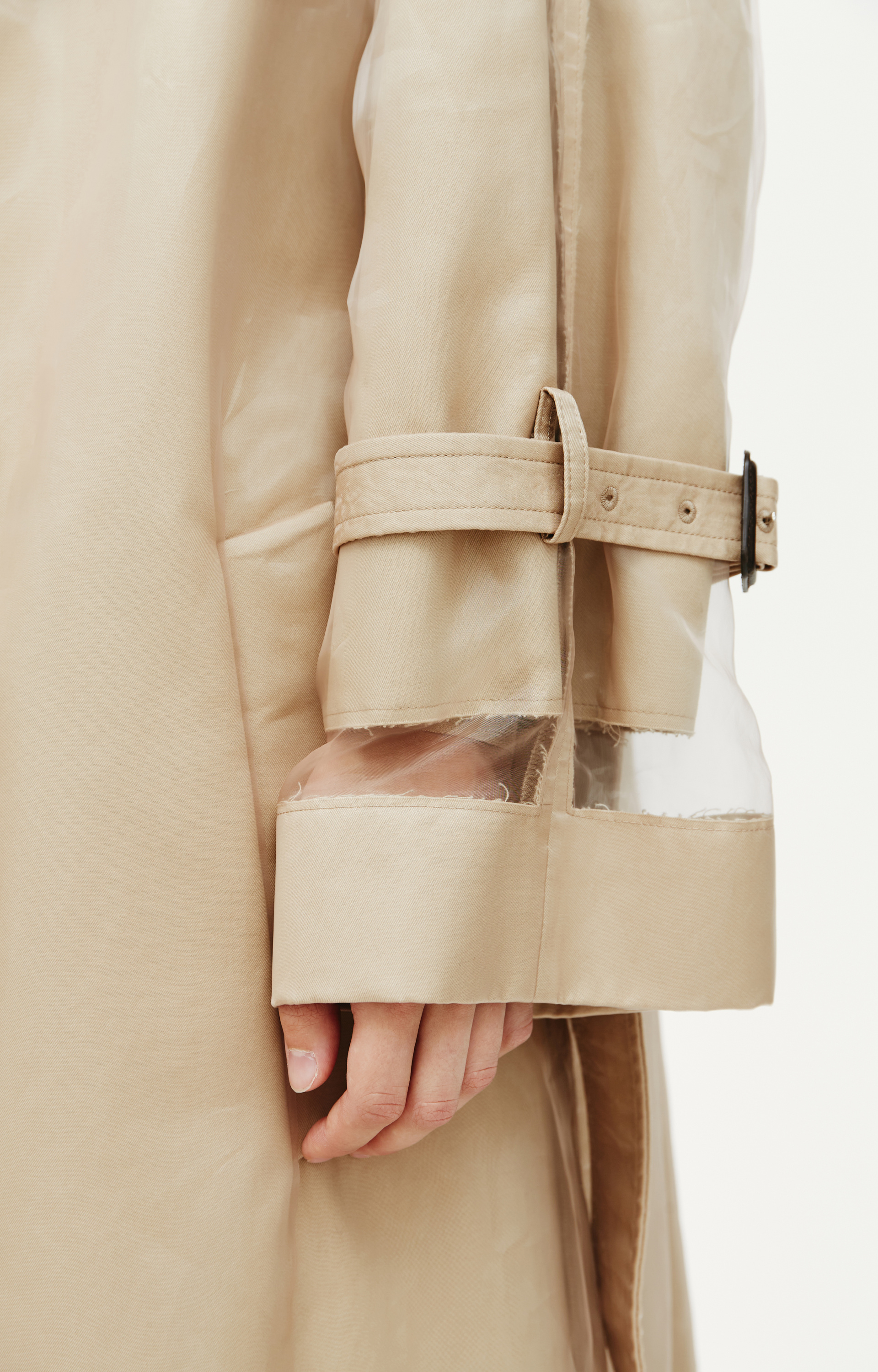 Maison Margiela Transparent Beige Trench Coat