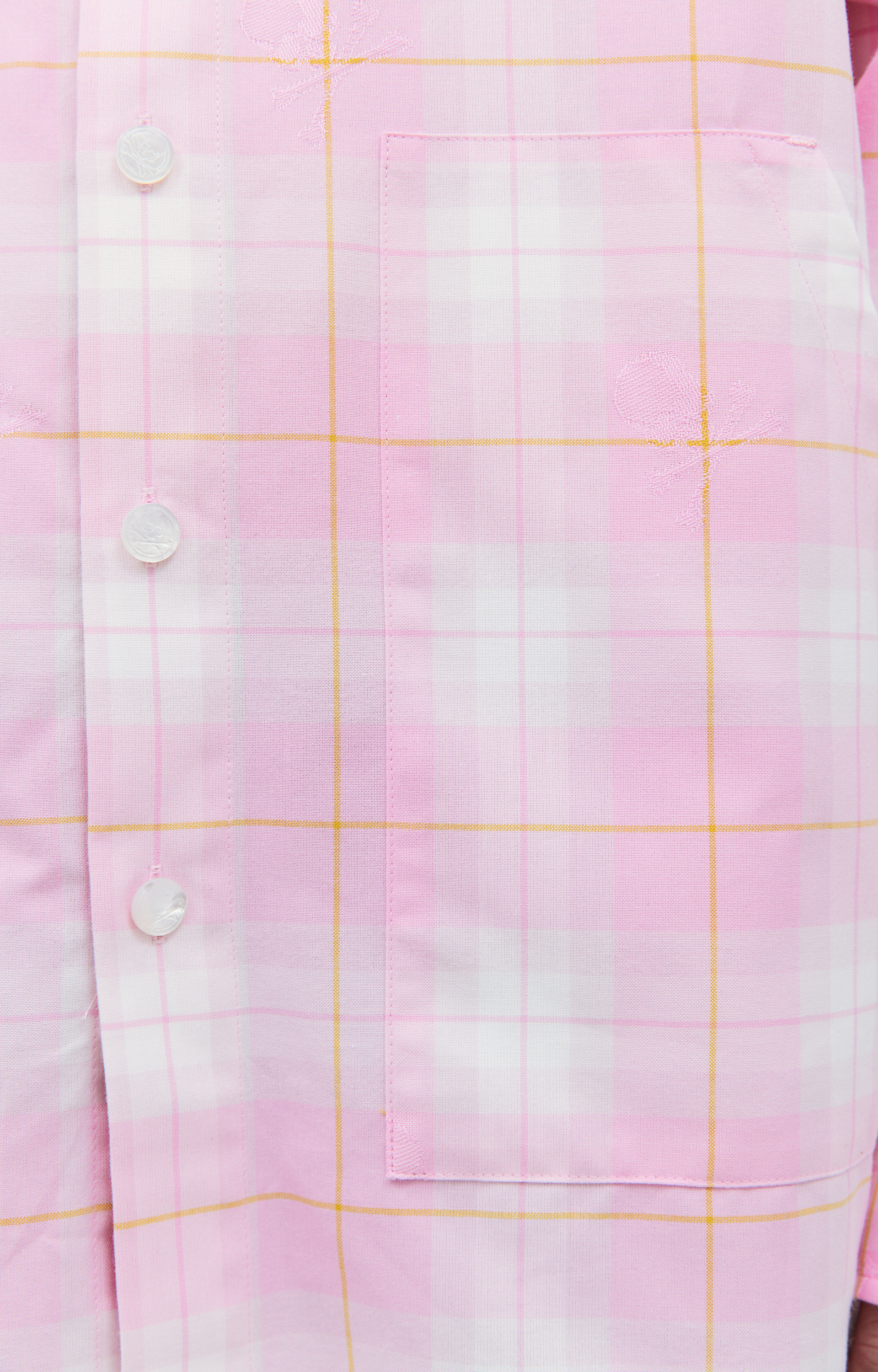 Mastermind WORLD Embroidered plaid shirt