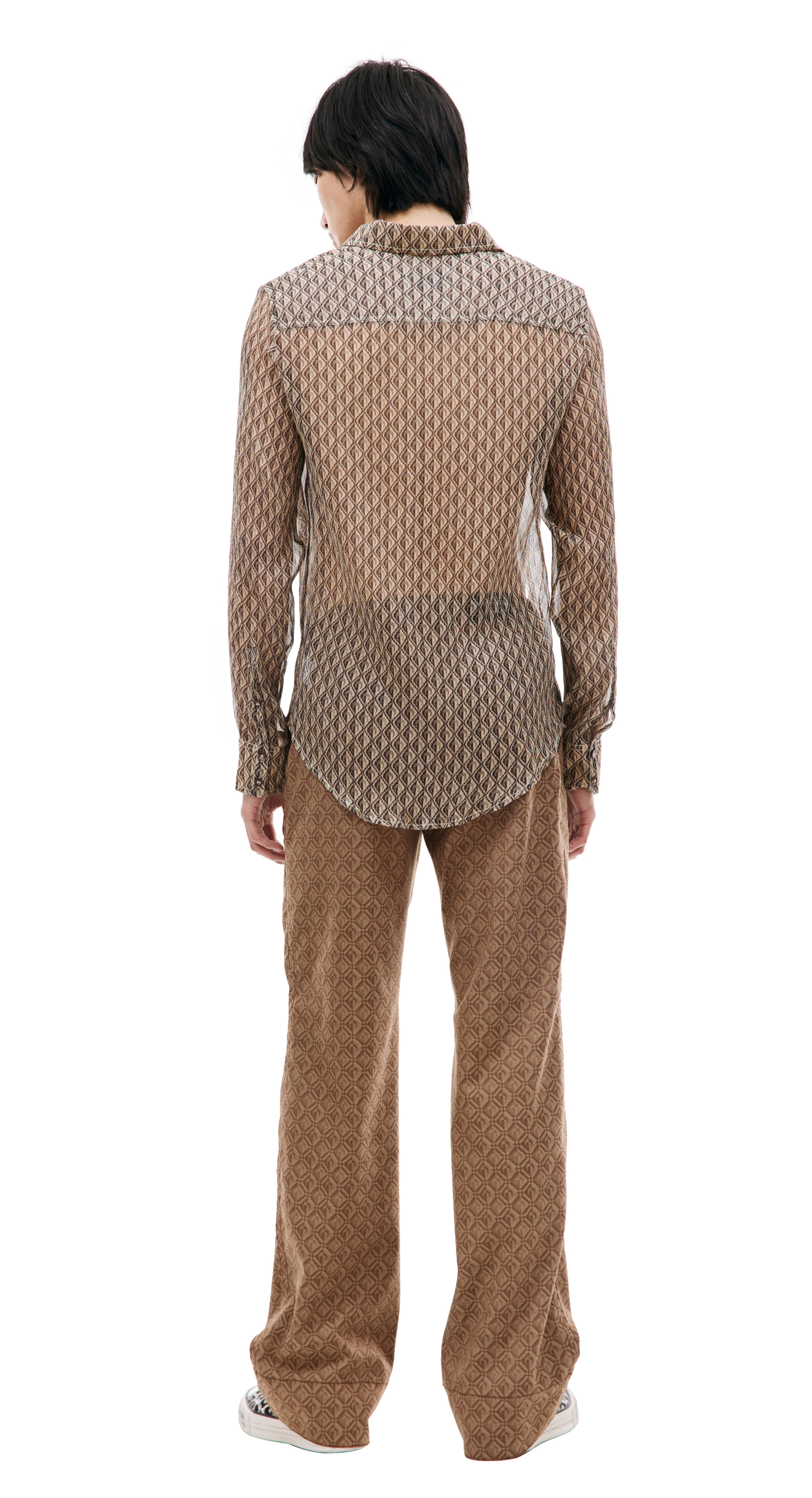 MARINE SERRE Silk Moon logo shirt