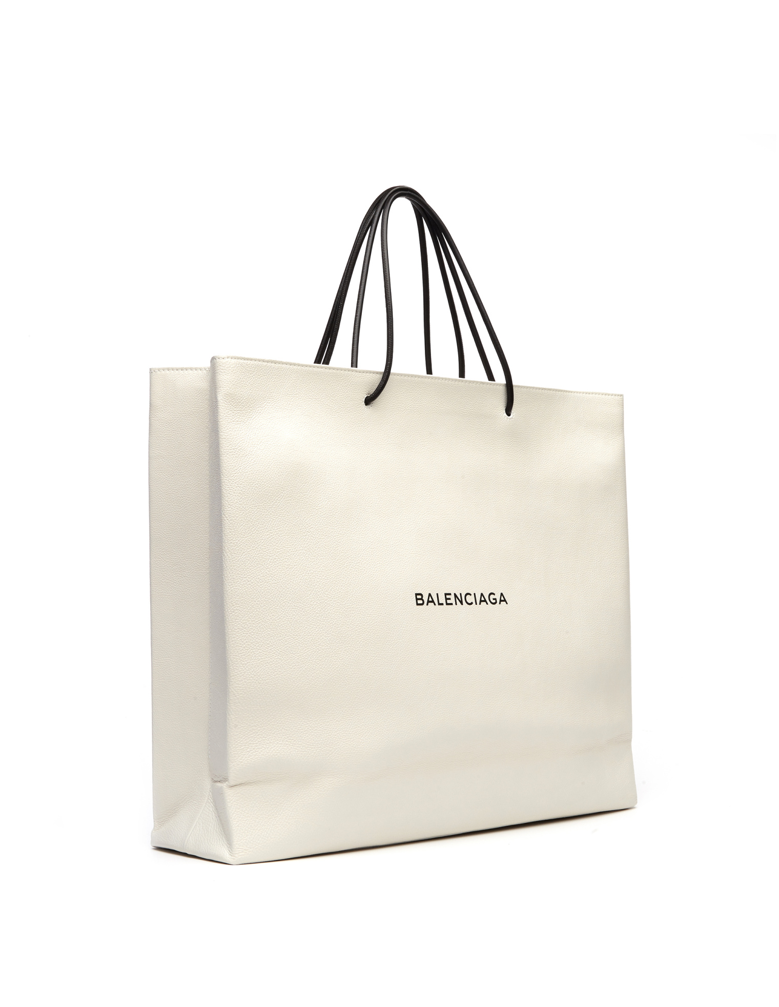Balenciaga Leather Logo Carrier Bag