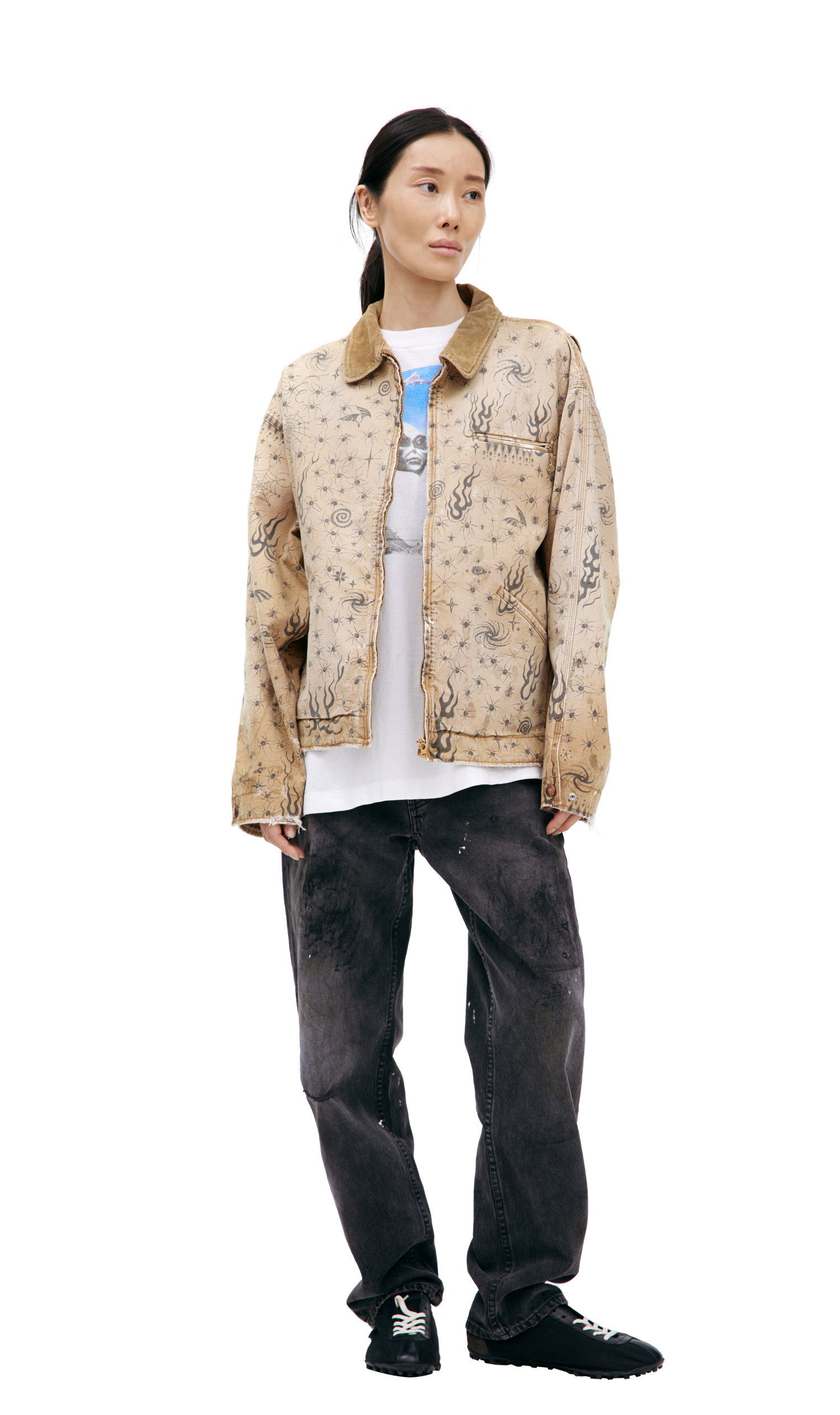 Saint Mxxxxxx Beige monoprint jacket