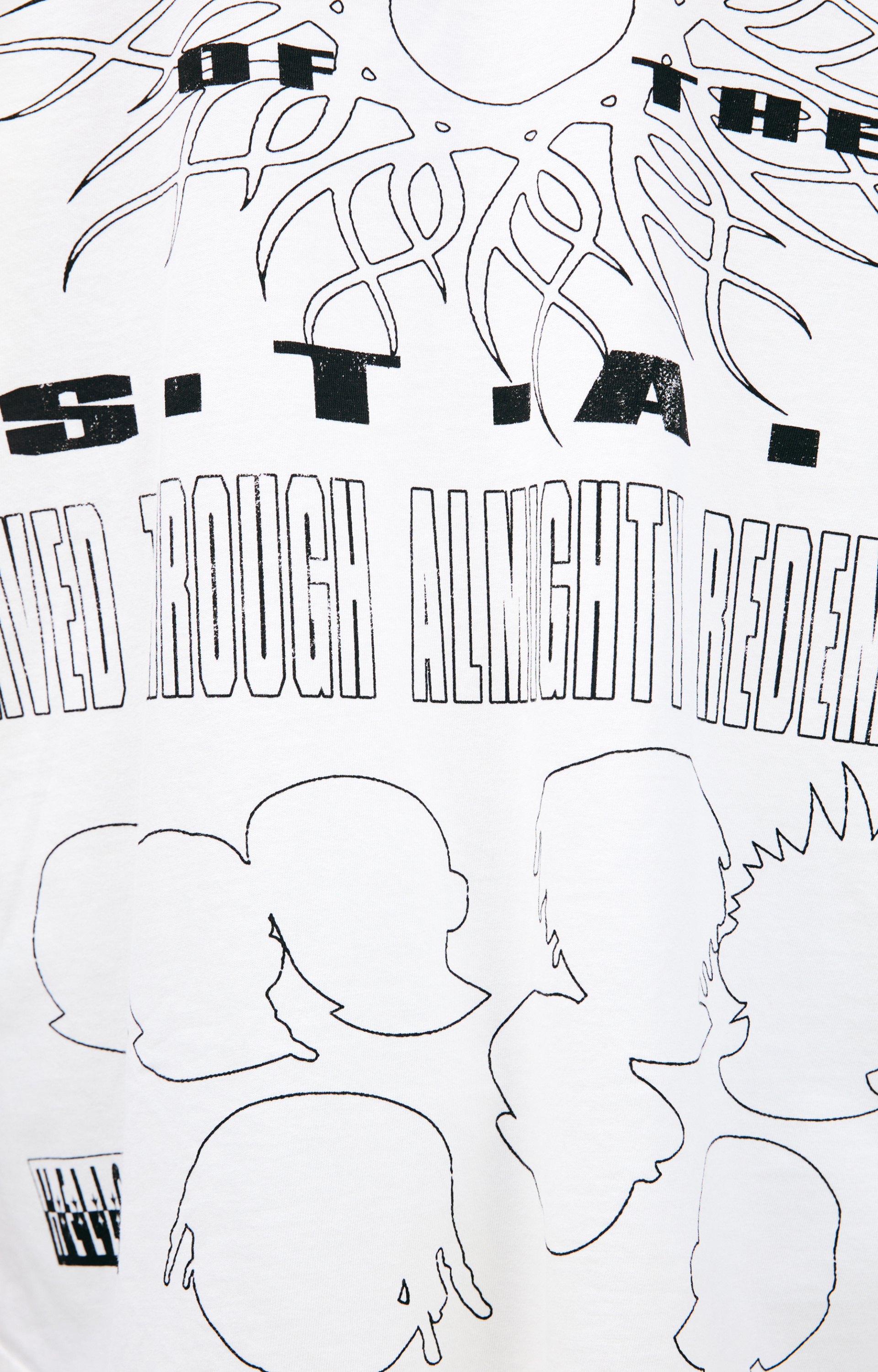 Hellstar White print T-shirt