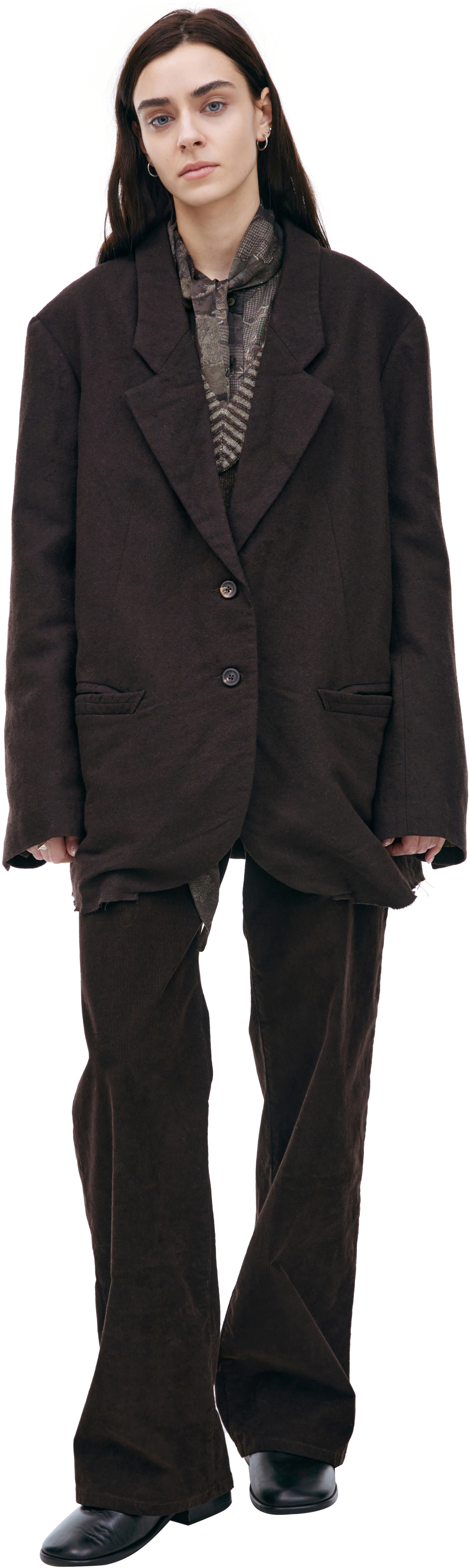 Ziggy Chen Brown button-down jacket