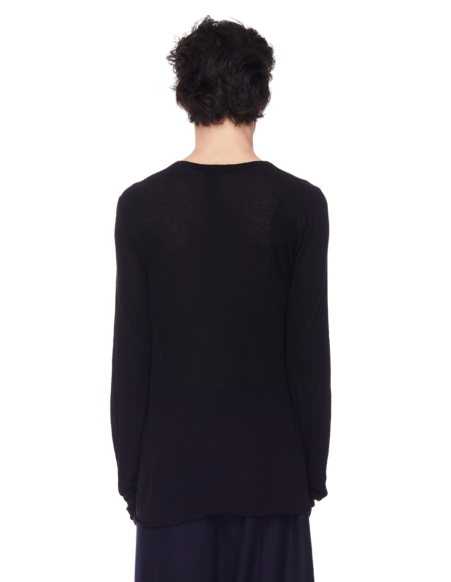 Ann Demeulemeester Yves Black Long Sleeve T-Shirt