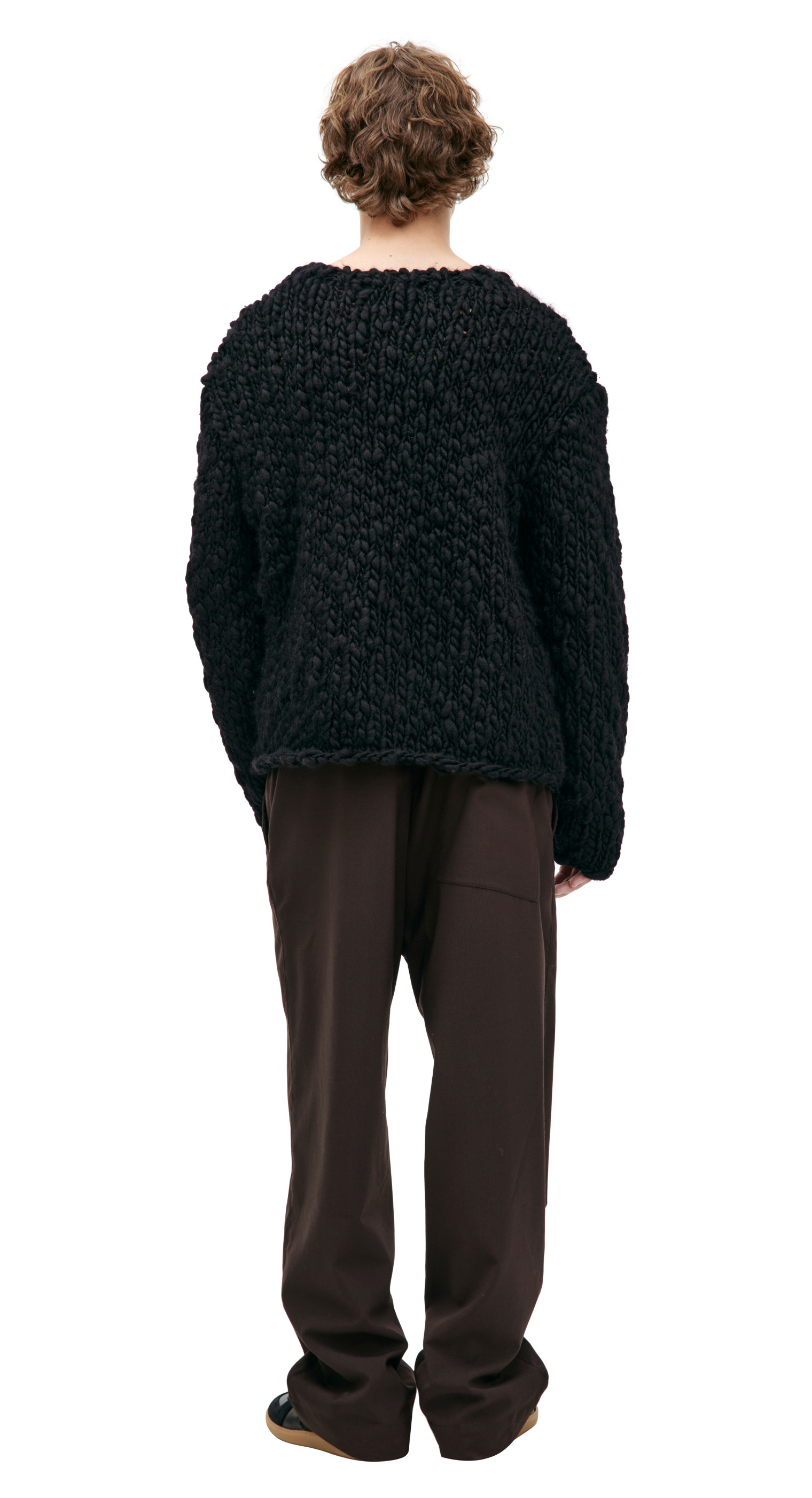 Yohji Yamamoto Coarse knit wool sweater