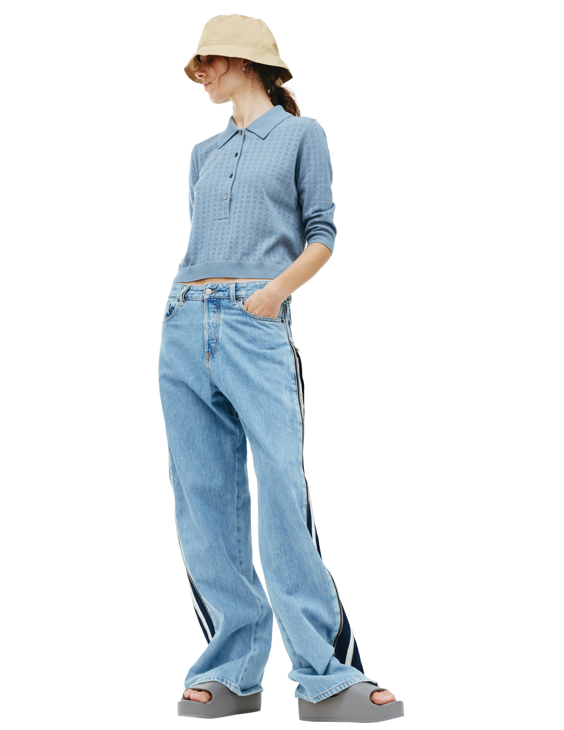 Diesel Wide jeans with zippers