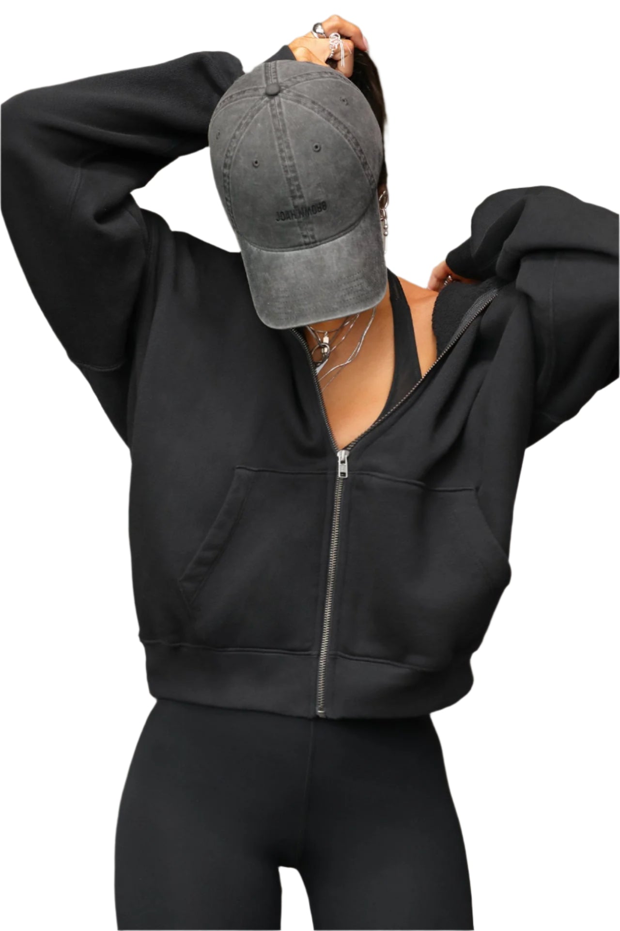 Joah Brown Oversized Zip Hoodie