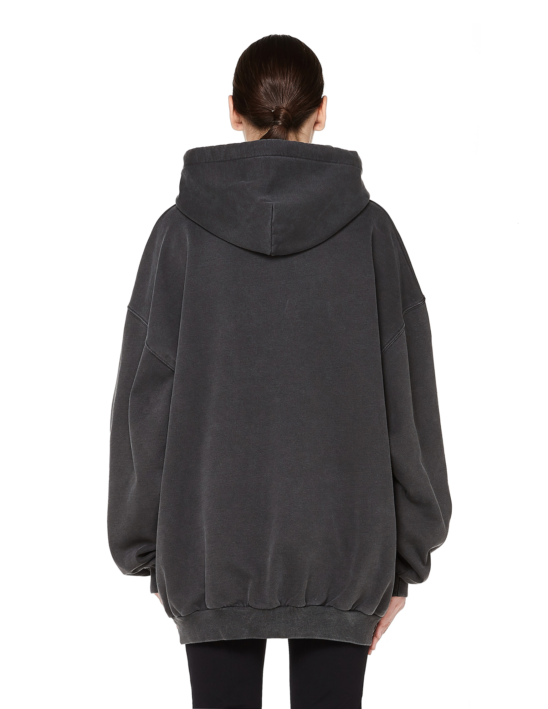 Balenciaga Paris Oversized Washed Cotton Hoodie