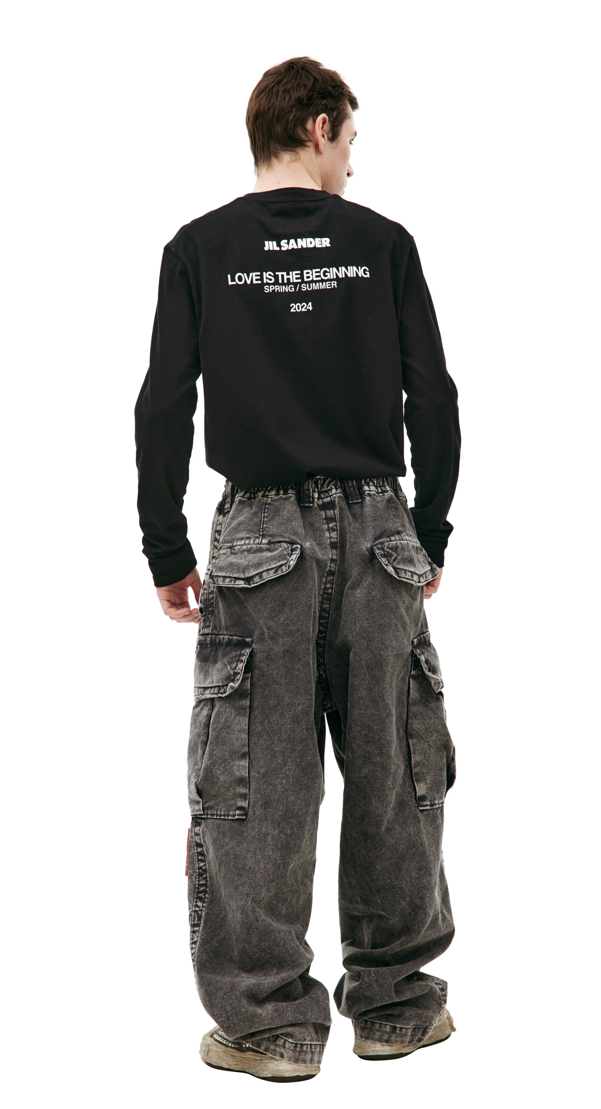 Maison Mihara Yasuhiro Cargo jeans with logo