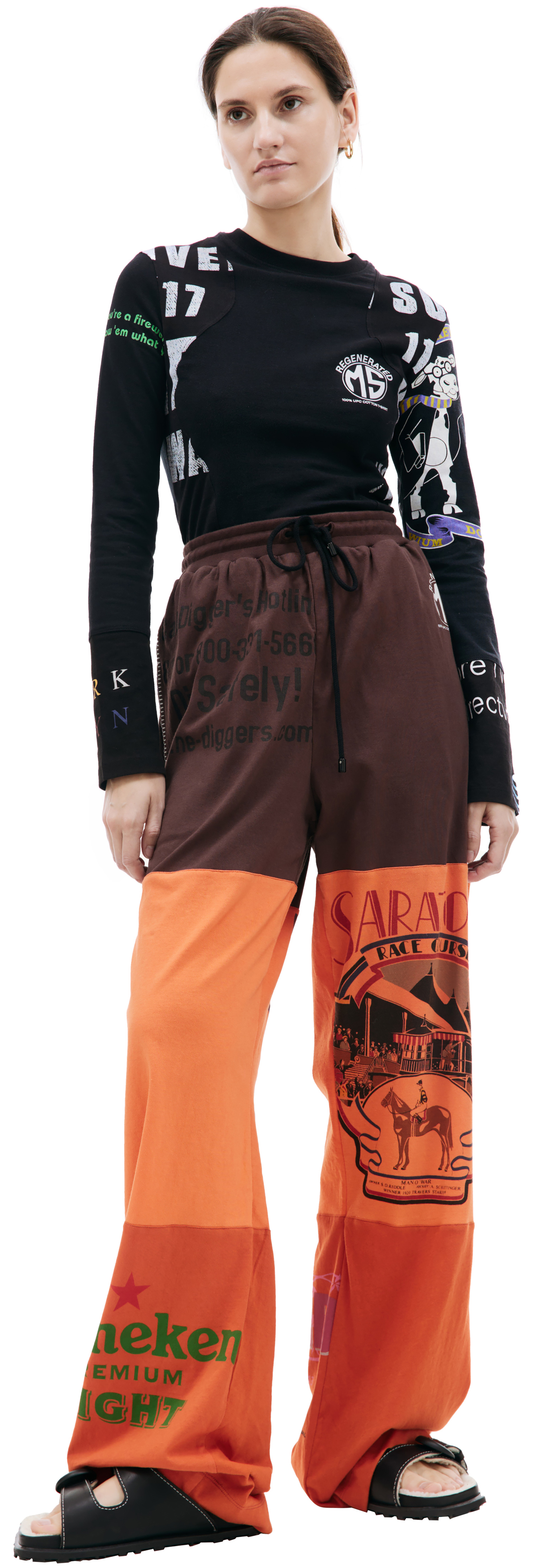 MARINE SERRE Patchwork sweatpants