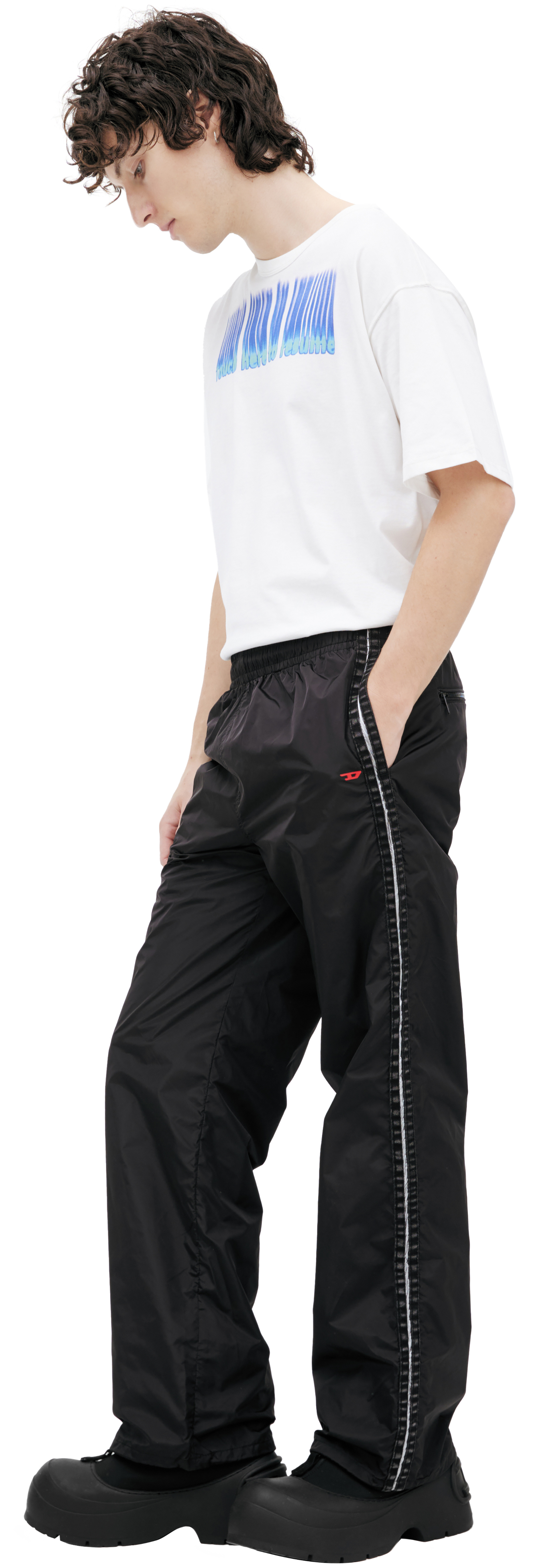 Diesel Black trousers with stripes
