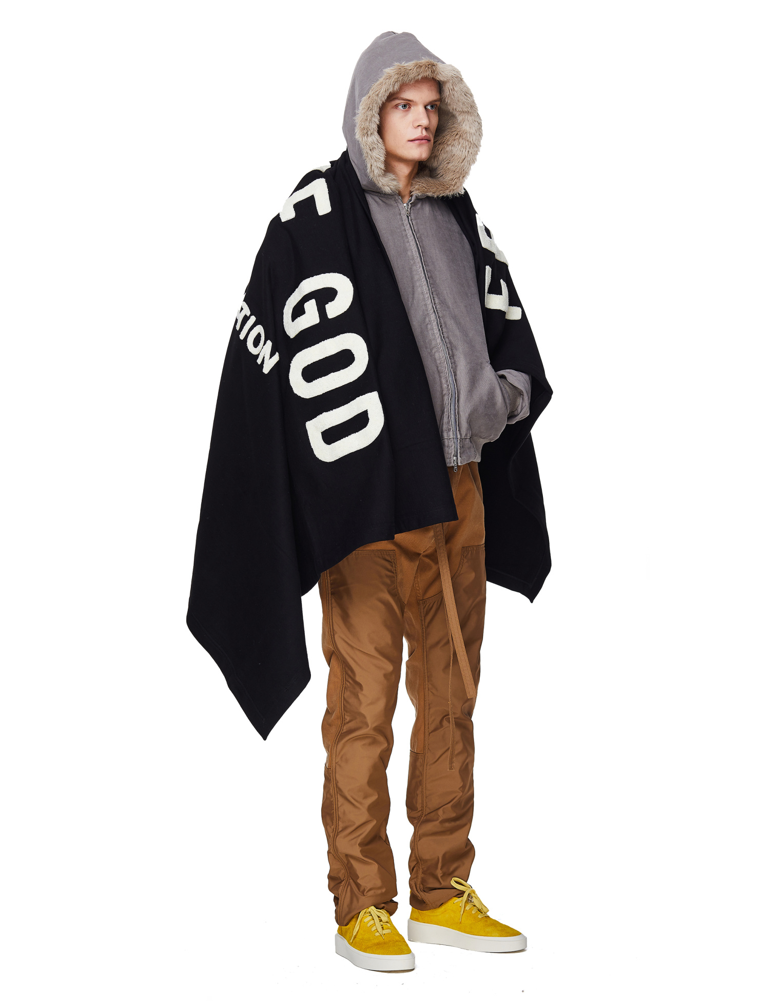 Fear of God Black Chenille Embroidered Throw