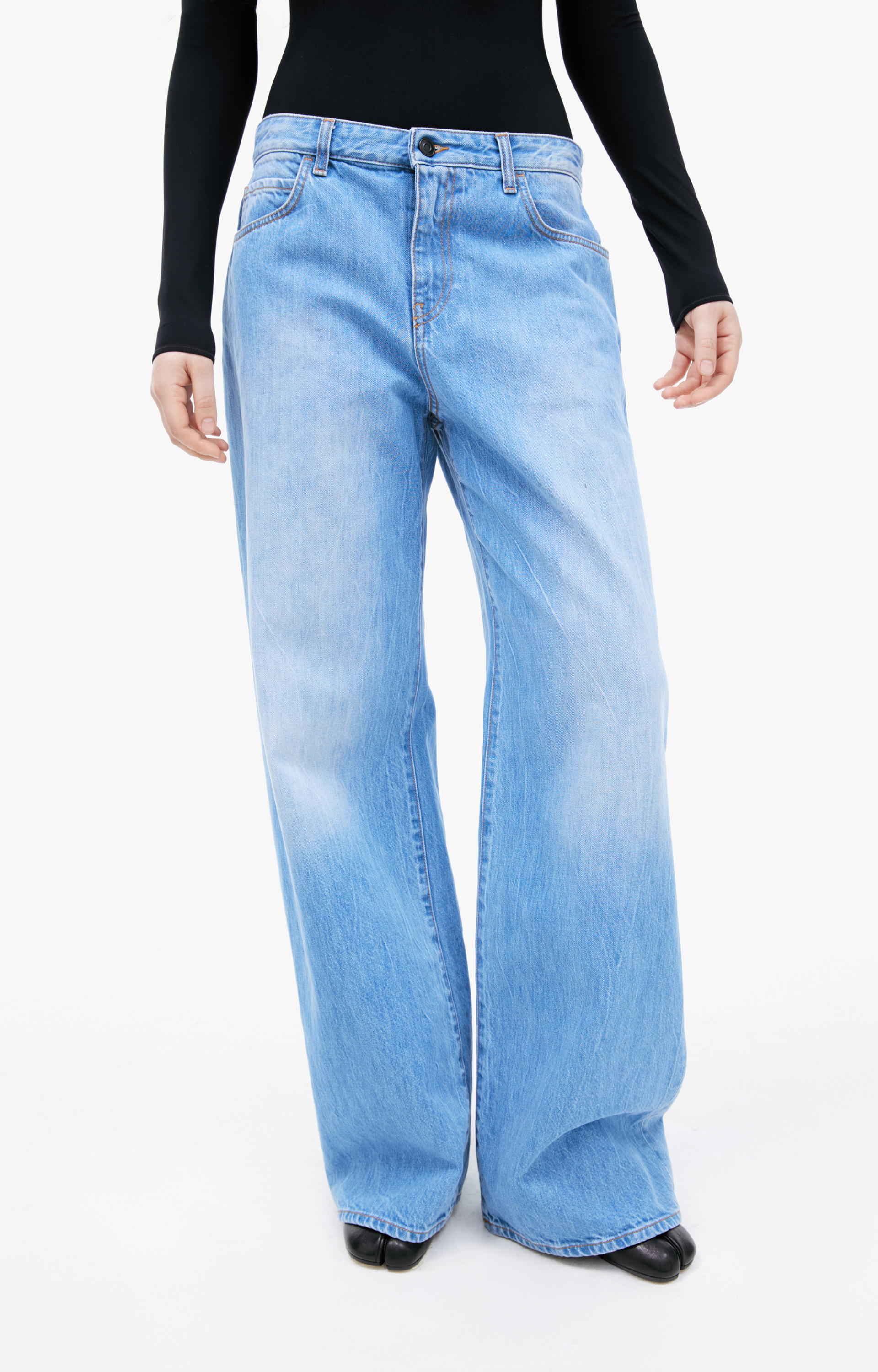 The Row Wide cotton jeans