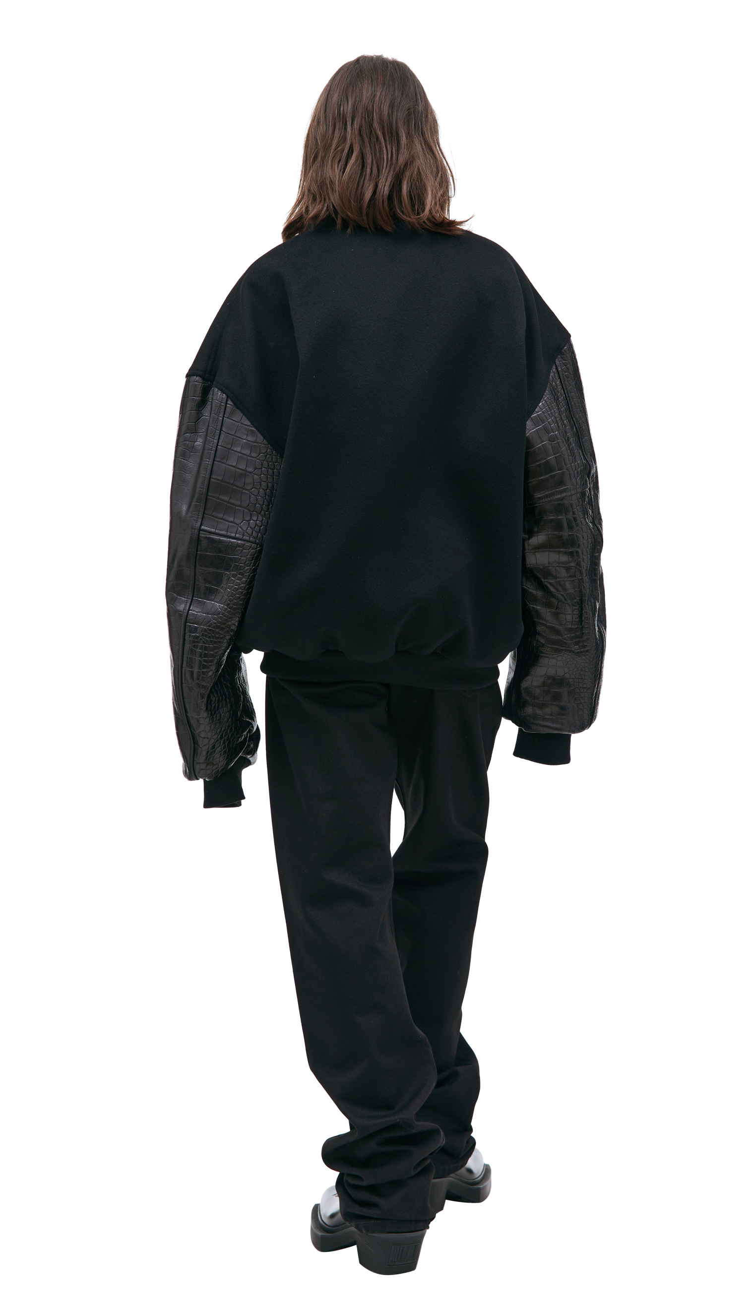 VTMNTS Black wool bomber jacket