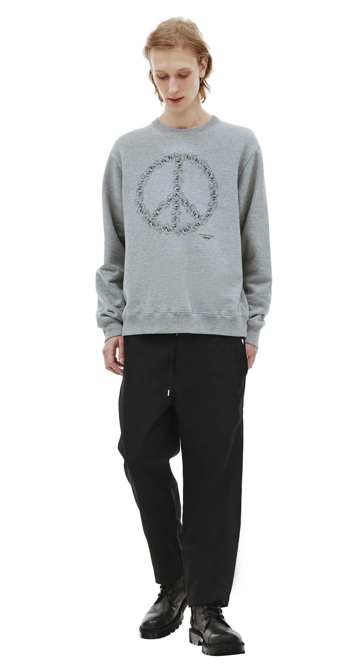 Undercover Peace Sign Sweatshirt in Grey