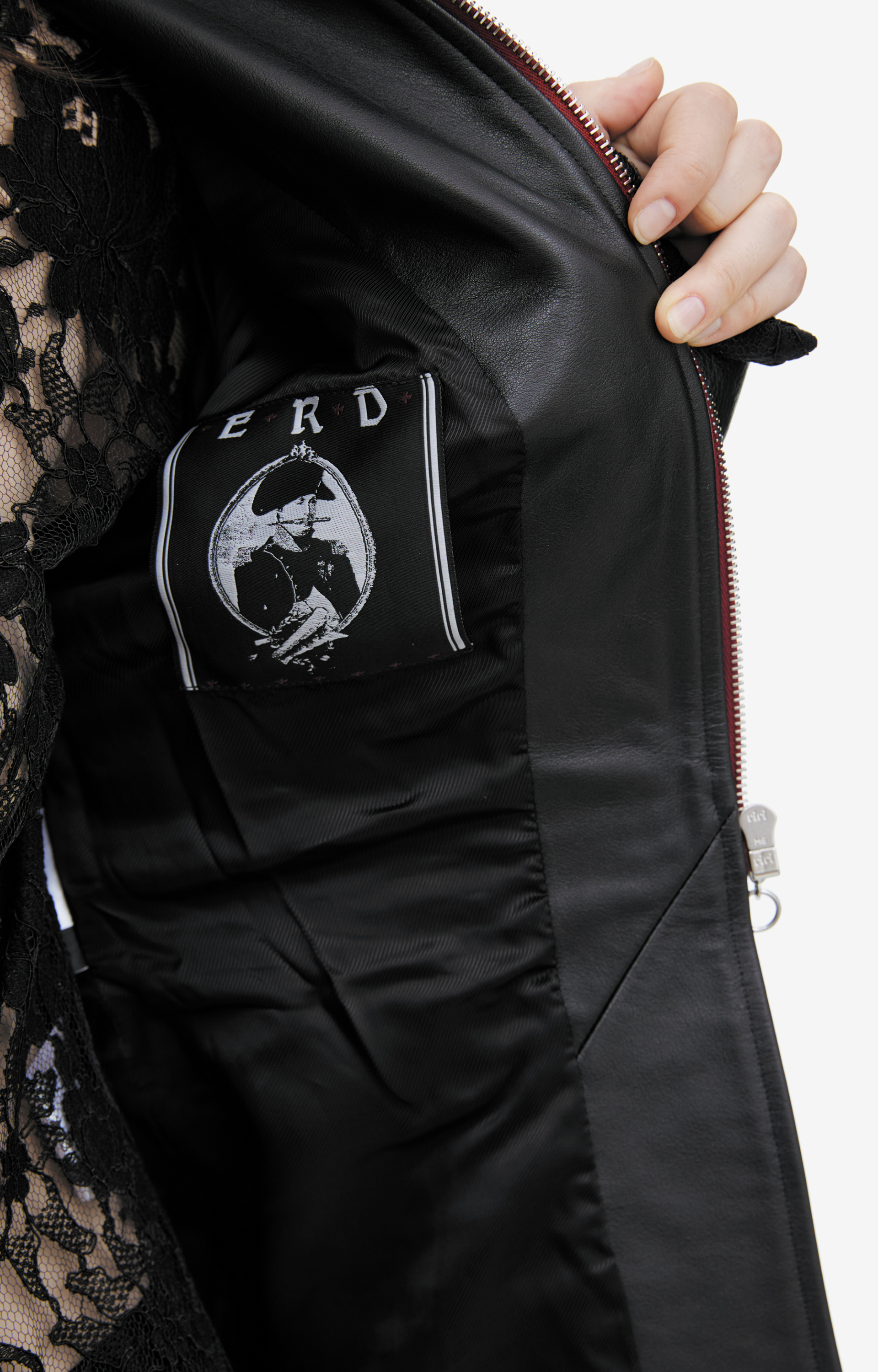 Enfants Riches Déprimés Leather jacket with zipper