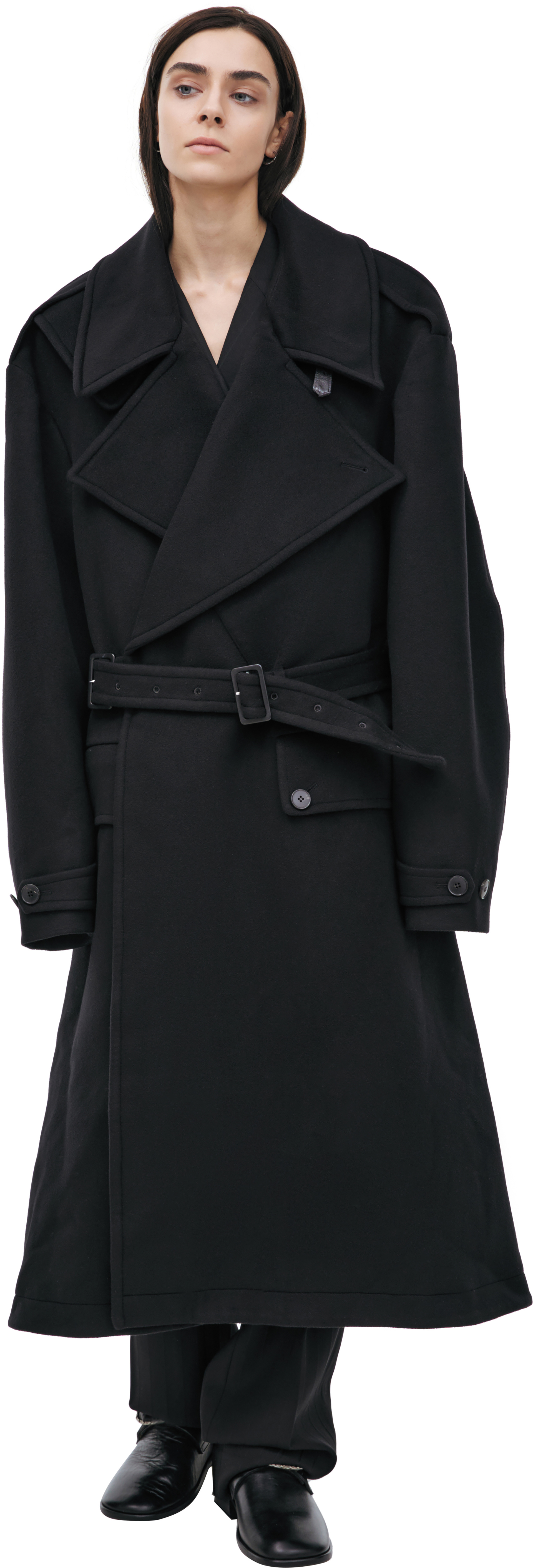 Enfants Riches Déprimés Black cashmere coat