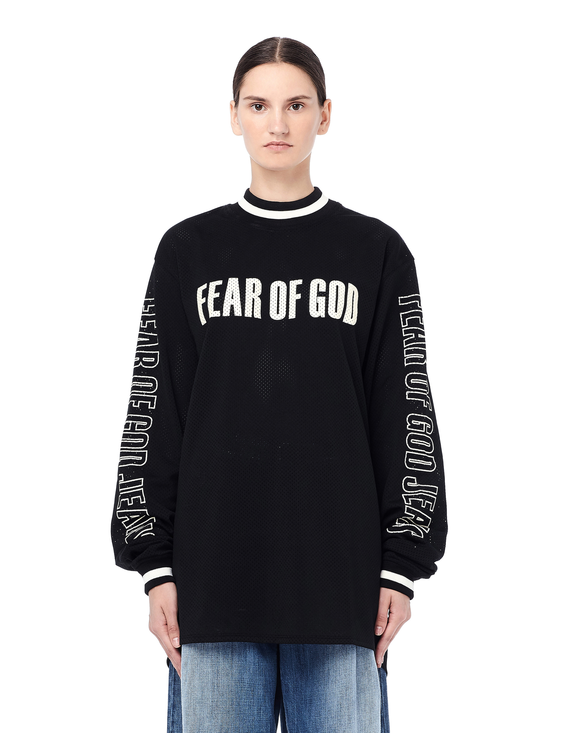 Fear of God Logo Printed Mesh Motocross Jersey