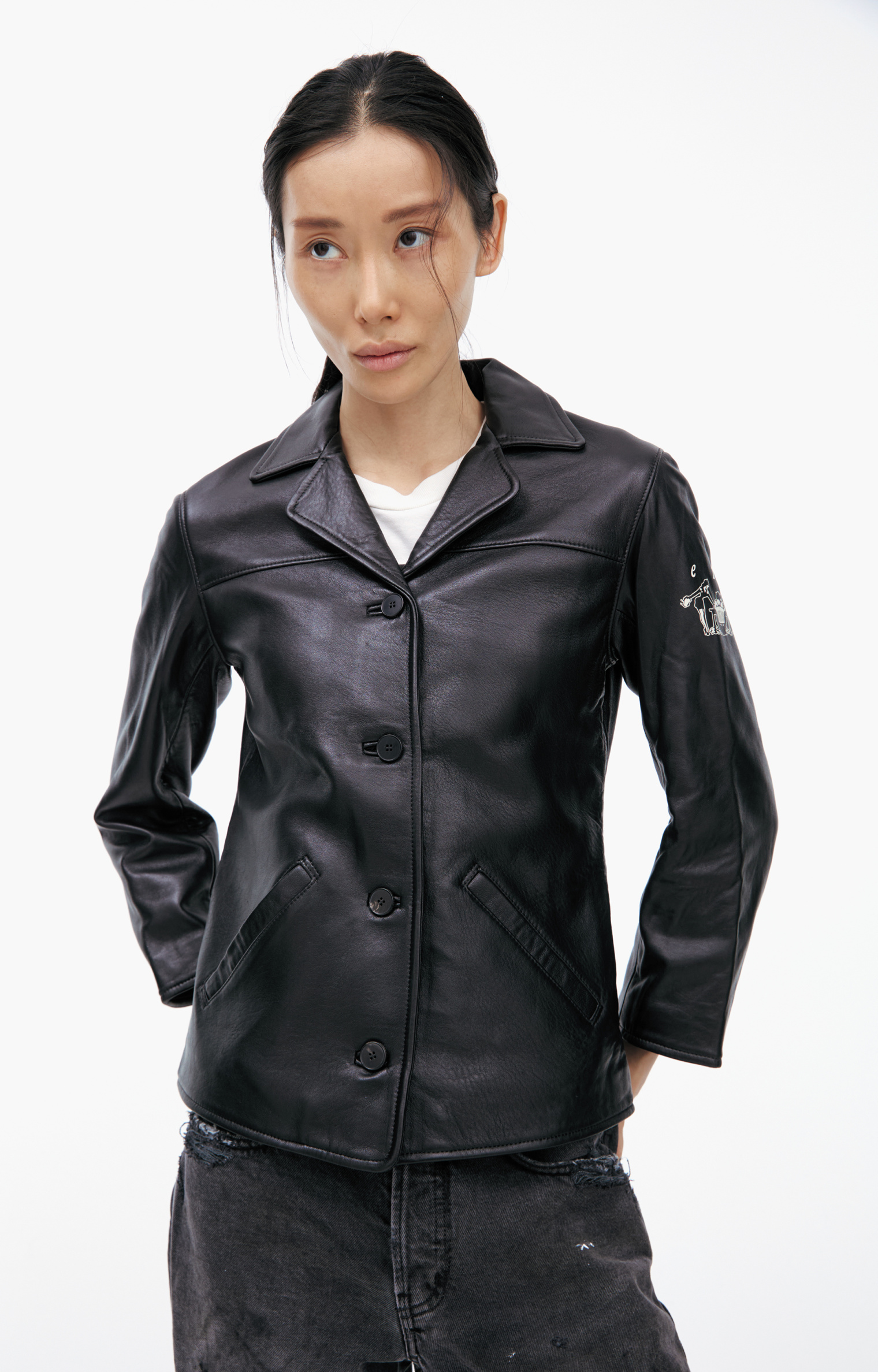 Enfants Riches Déprimés Black leather jacket